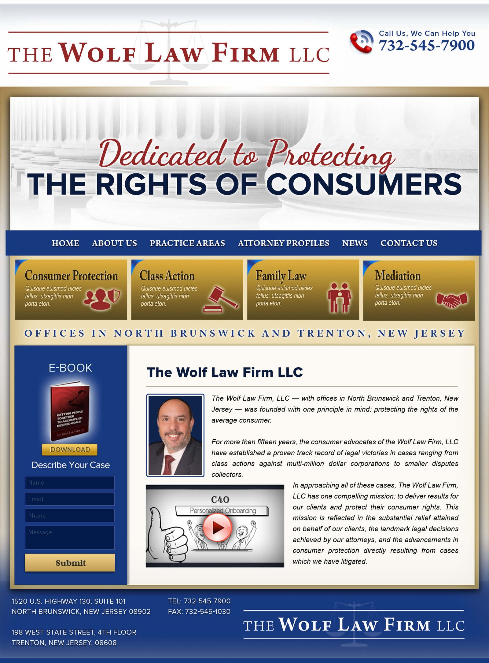 Andrew Wolf website screenshot