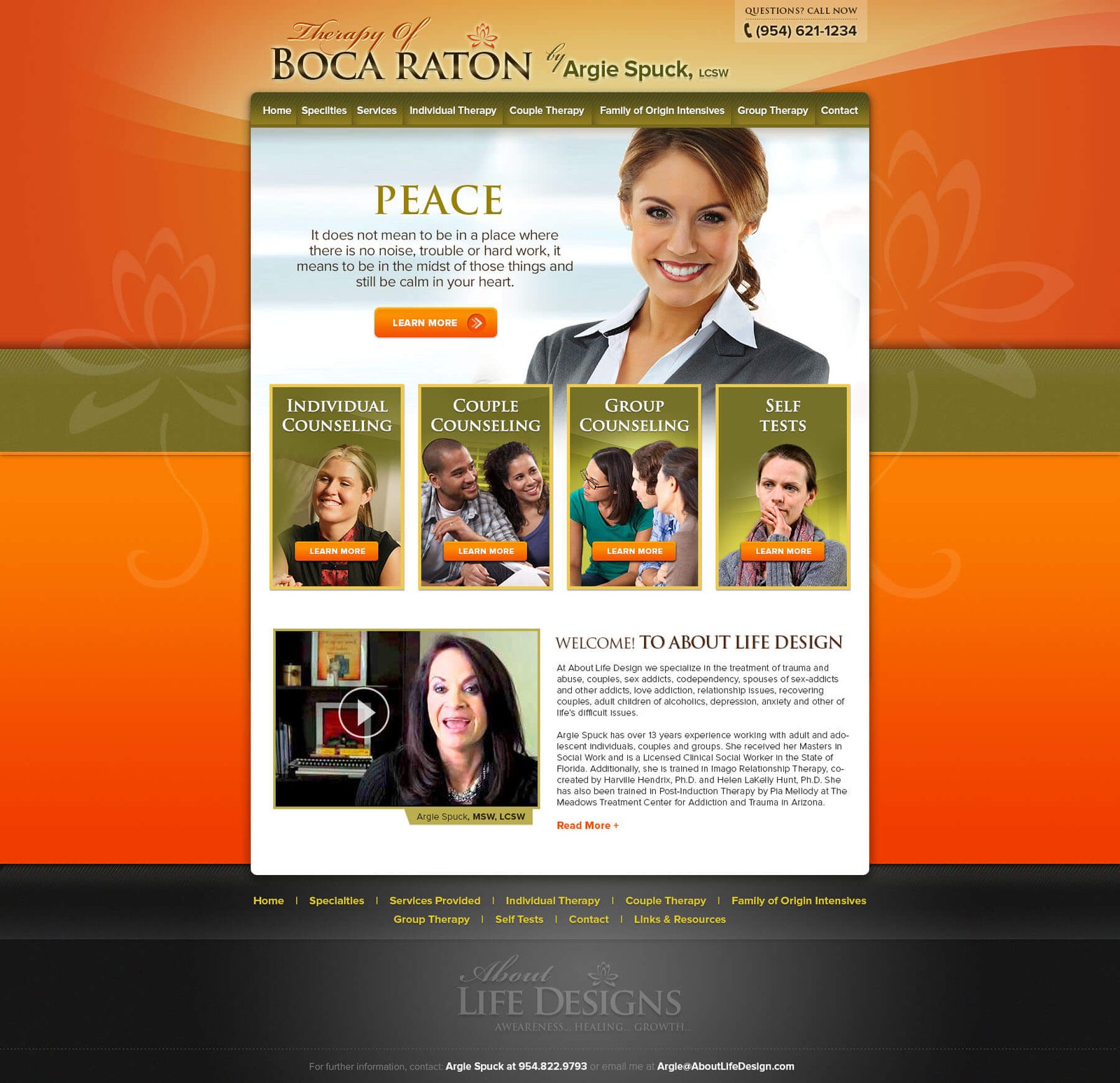 Argie Spuck website screenshot