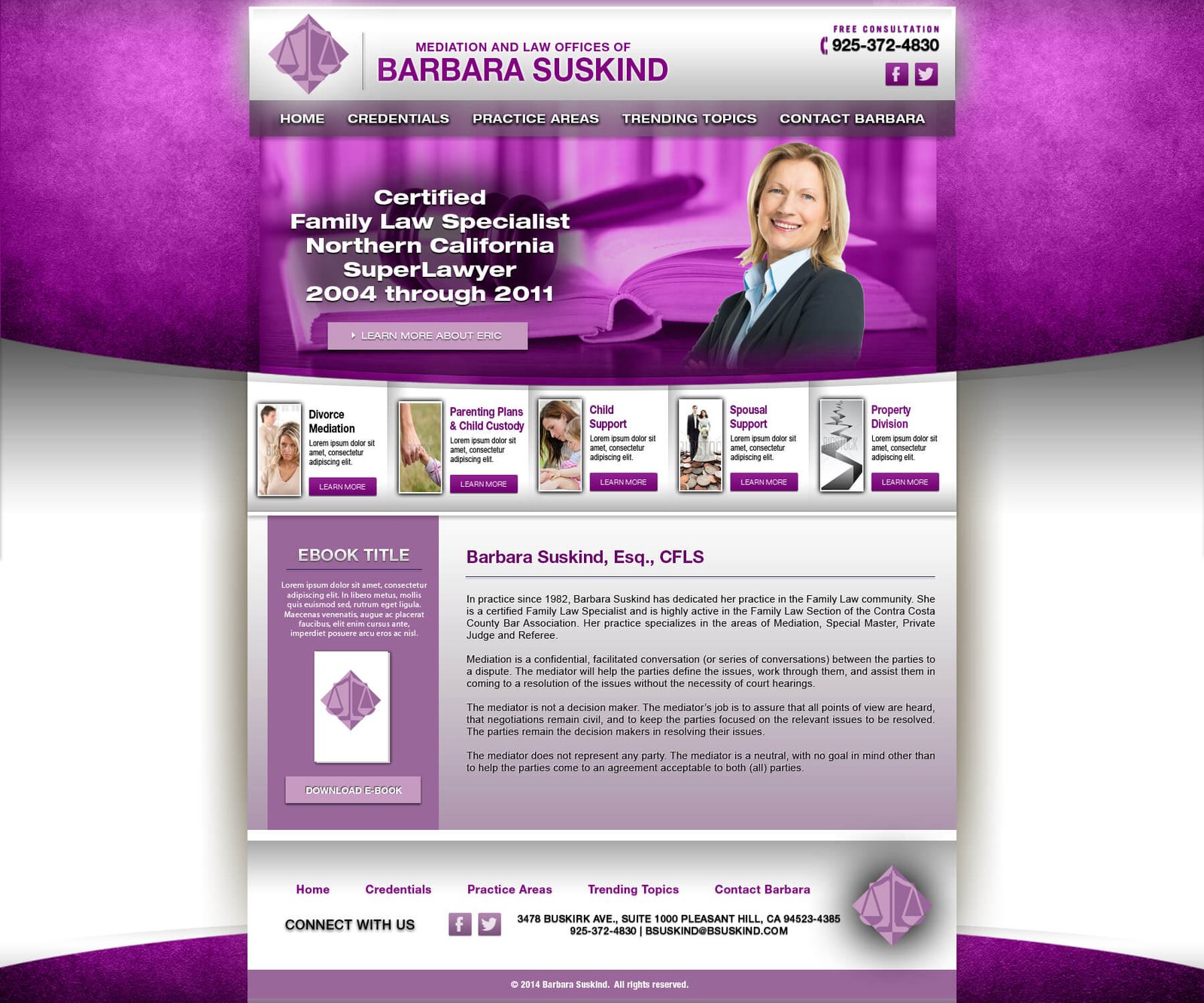 Barbara Suskind website screenshot