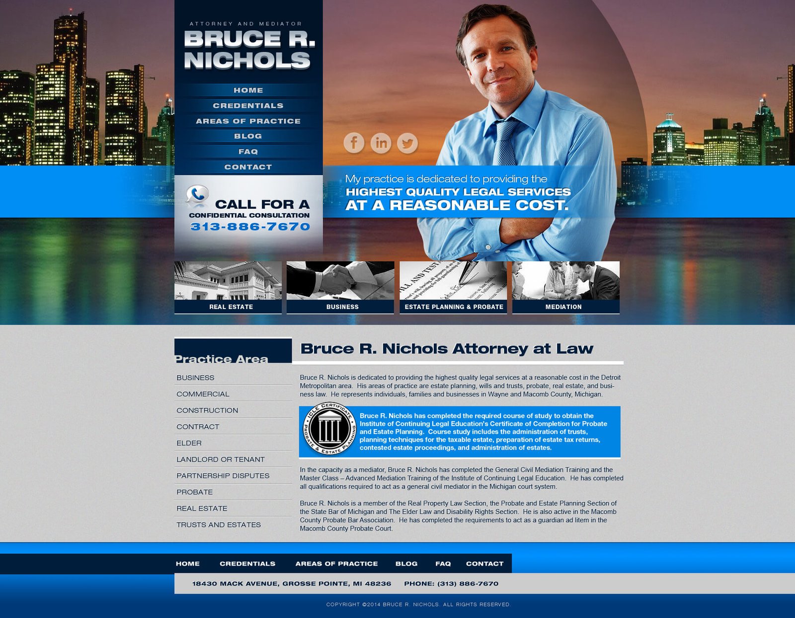 Bruce R Nichols website screenshot