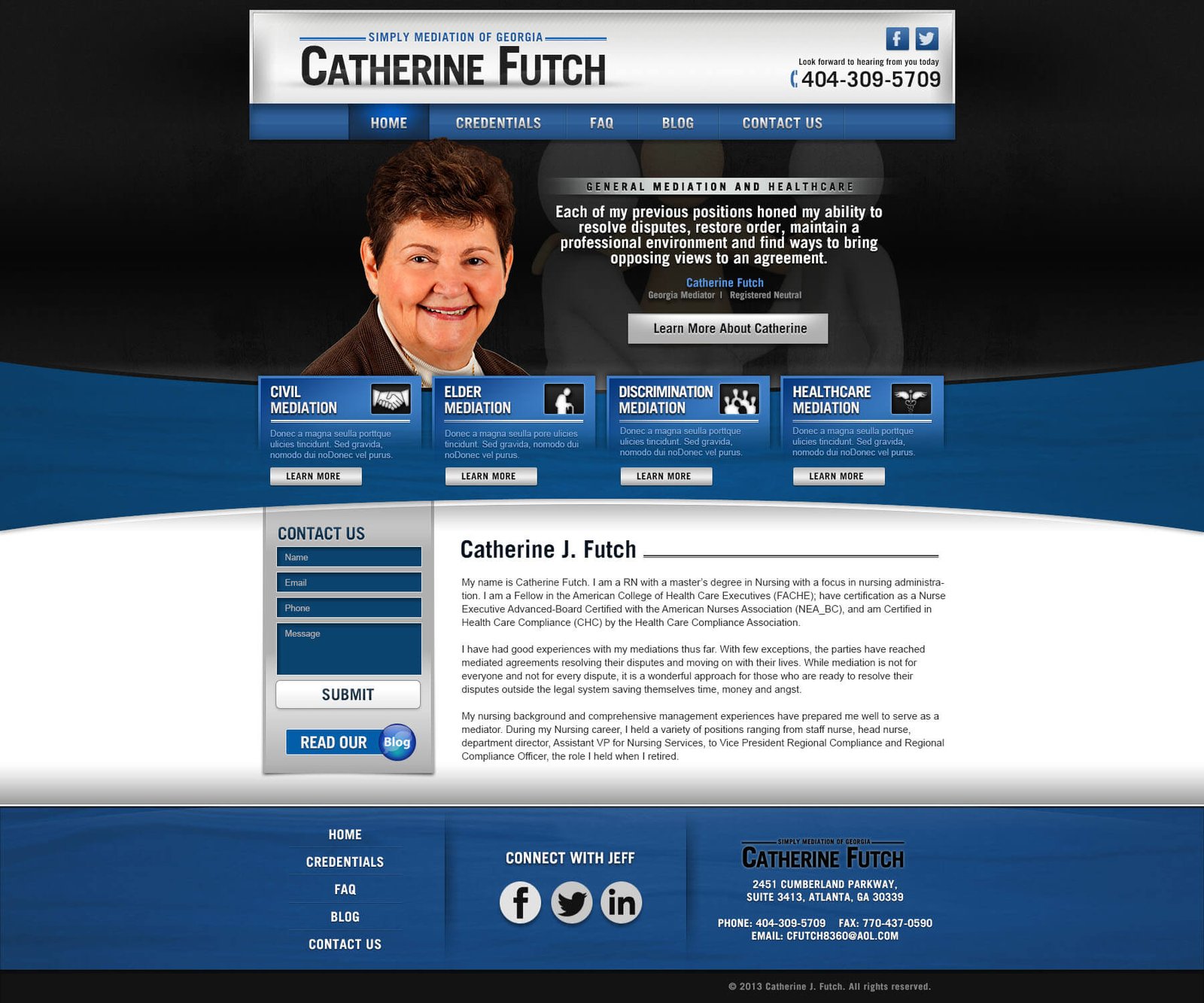 Catherine Futch website screenshot