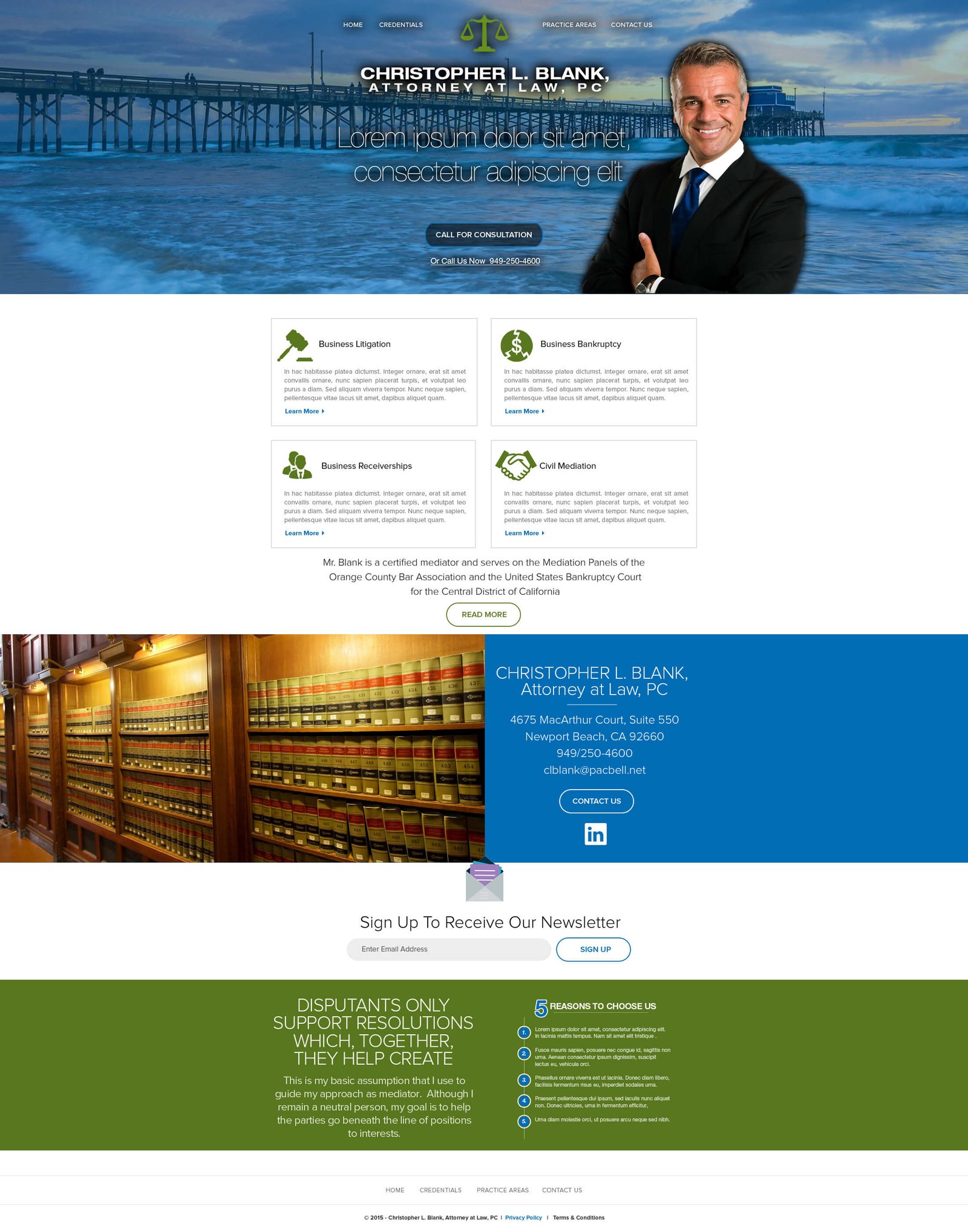 Christopher Blank website screenshot