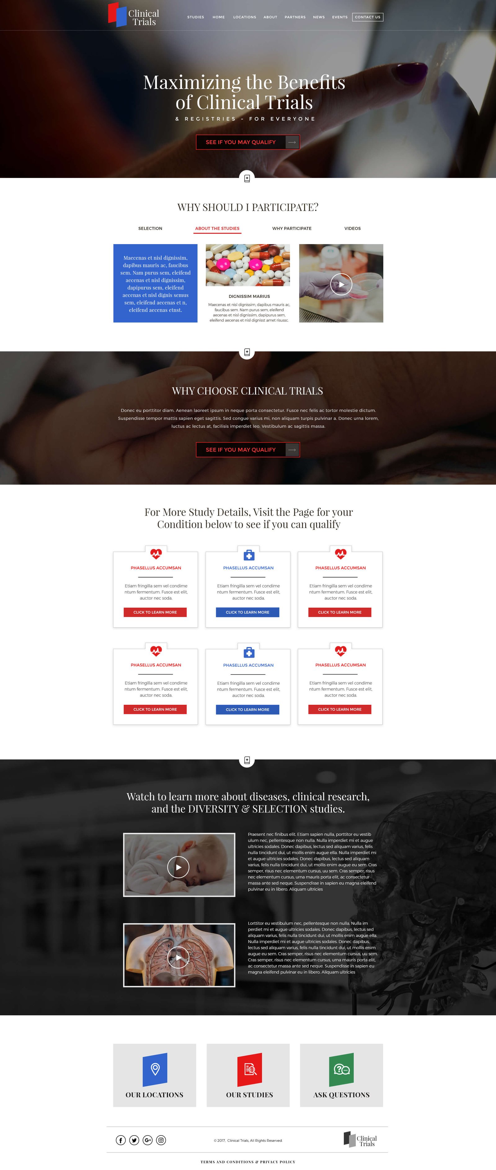 Clinical Trials website screenshot