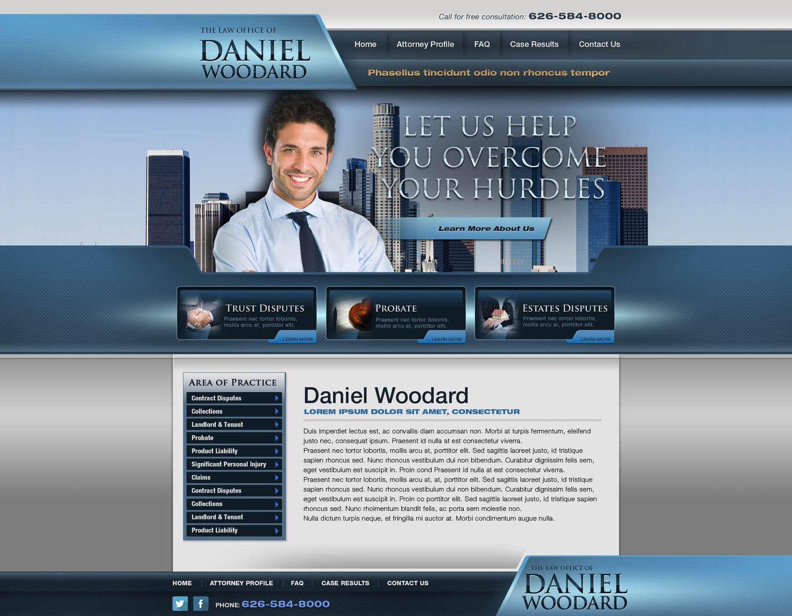 Daniel Woodard website screenshot