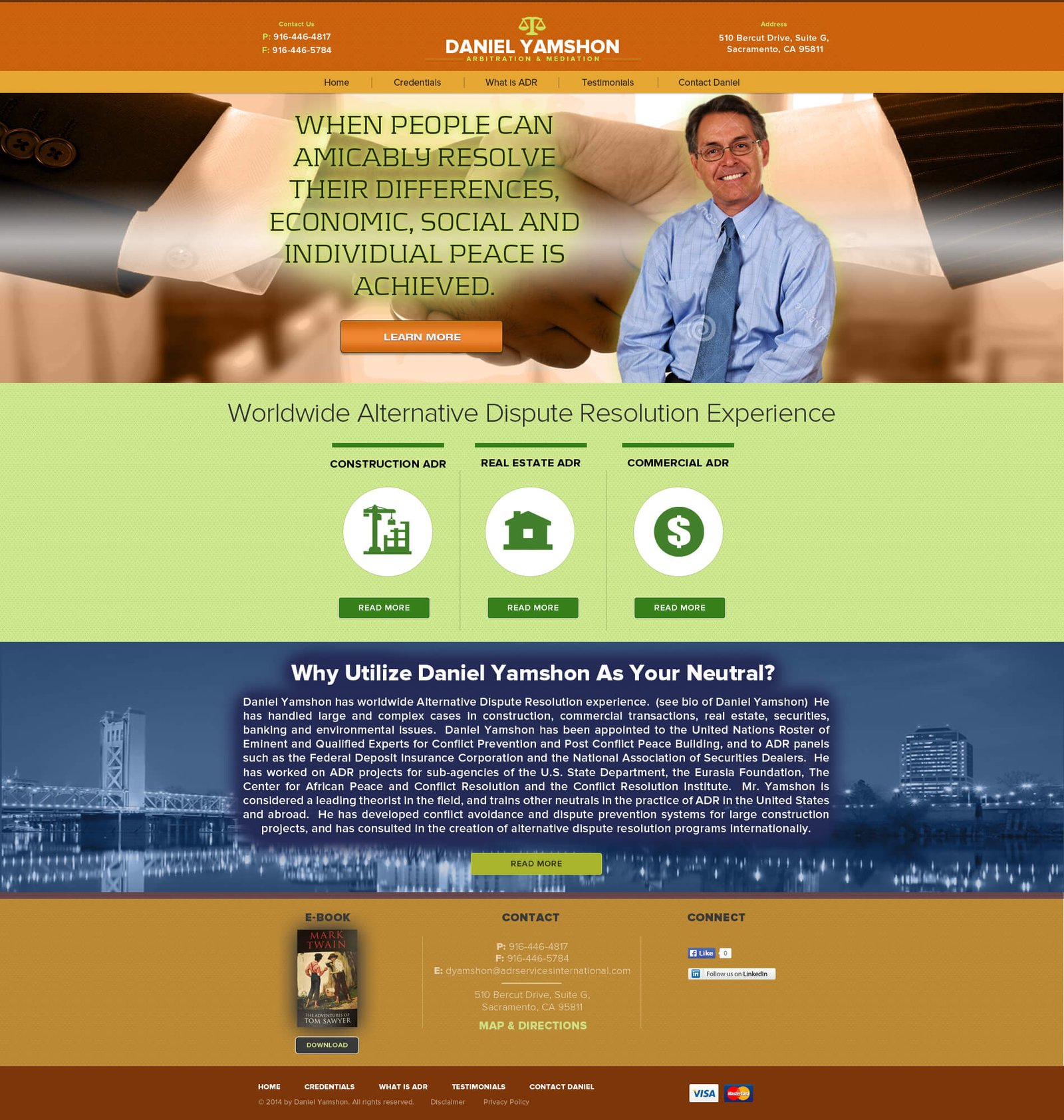 Daniel Yamshon website screenshot