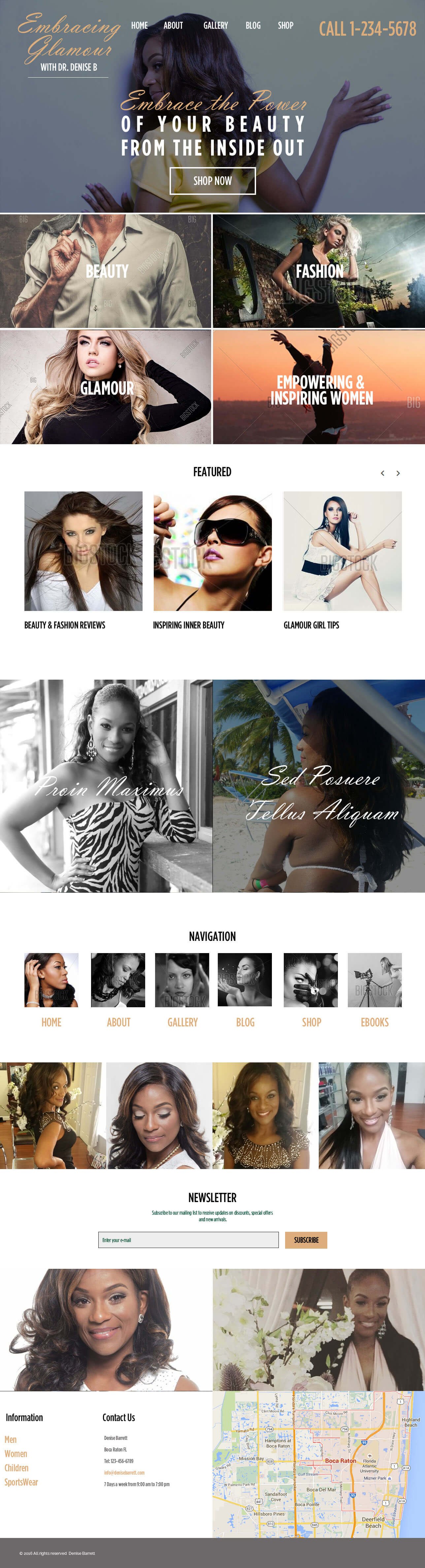 Denise Barrett website screenshot