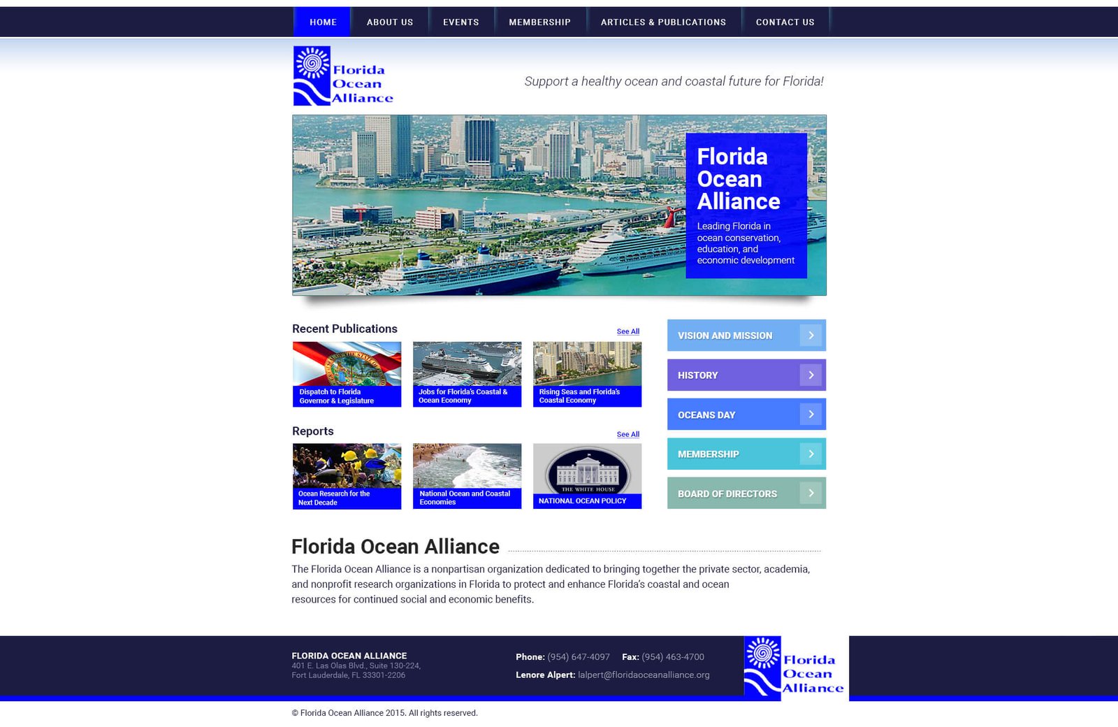 FOA website screenshot