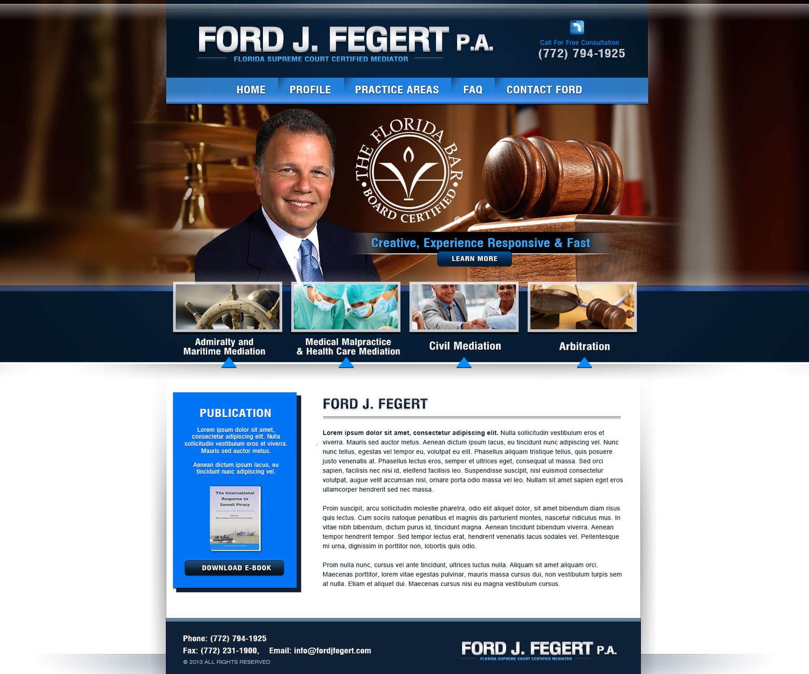 Ford Fegert website screenshot