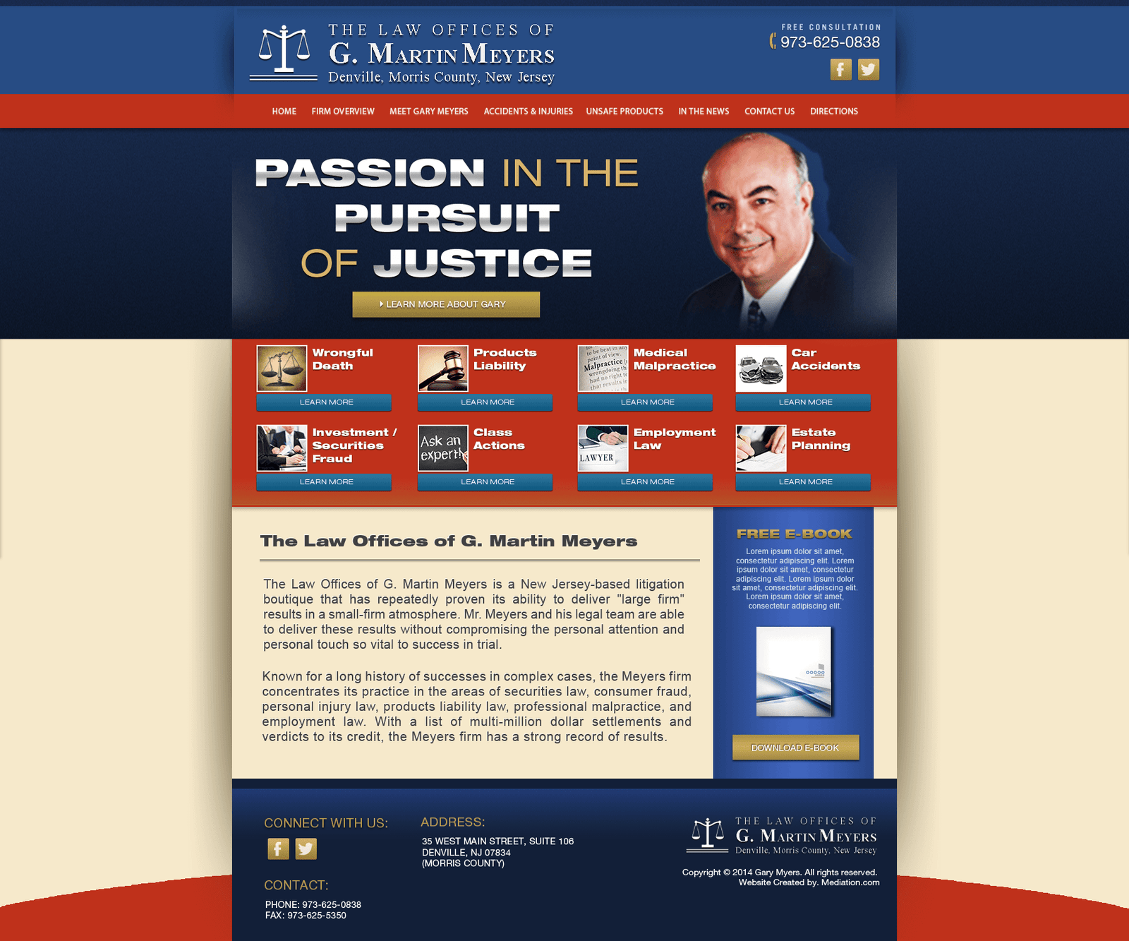 Gary Myers website screenshot