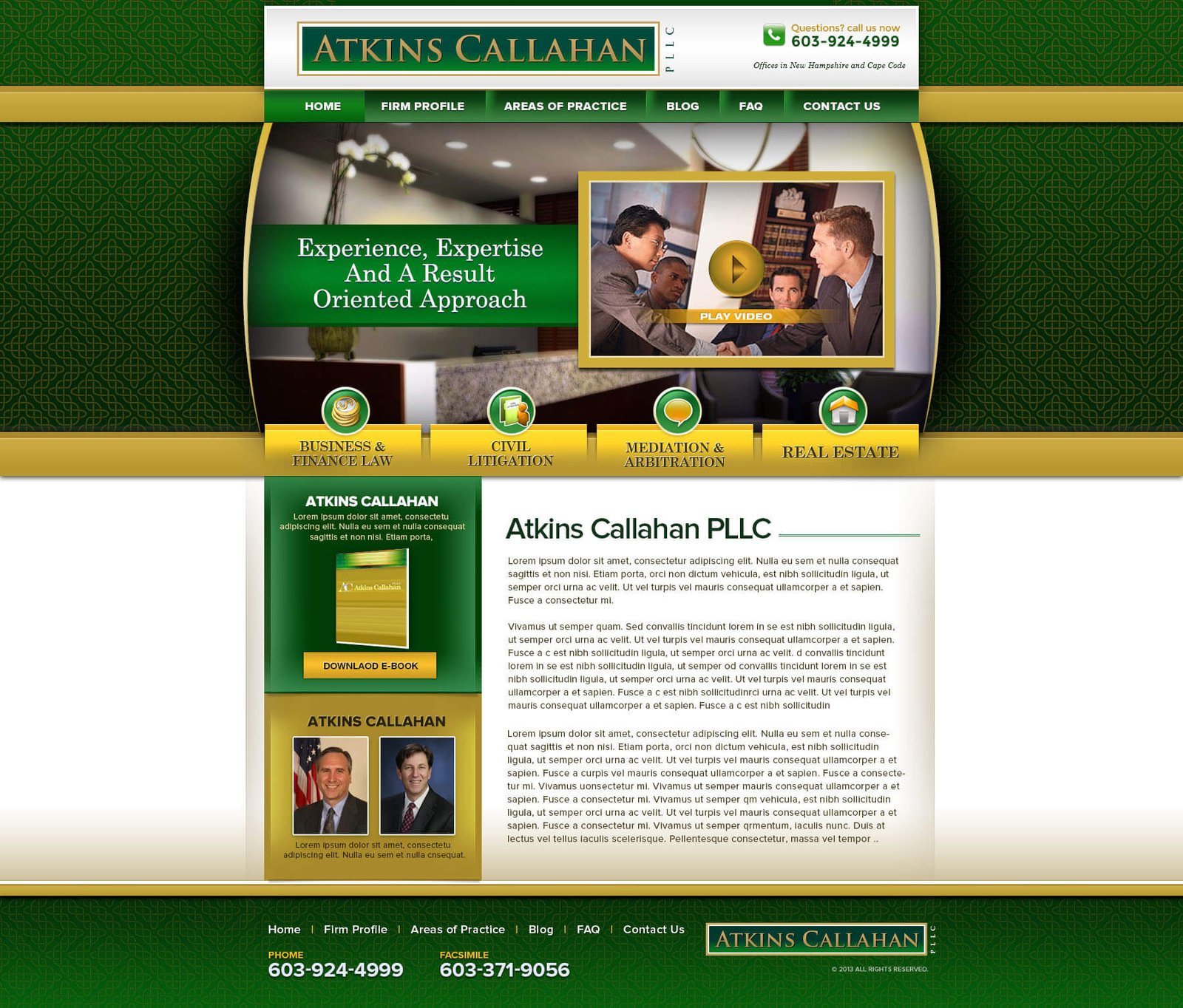 James Callahan and Michael Atkins website screenshot