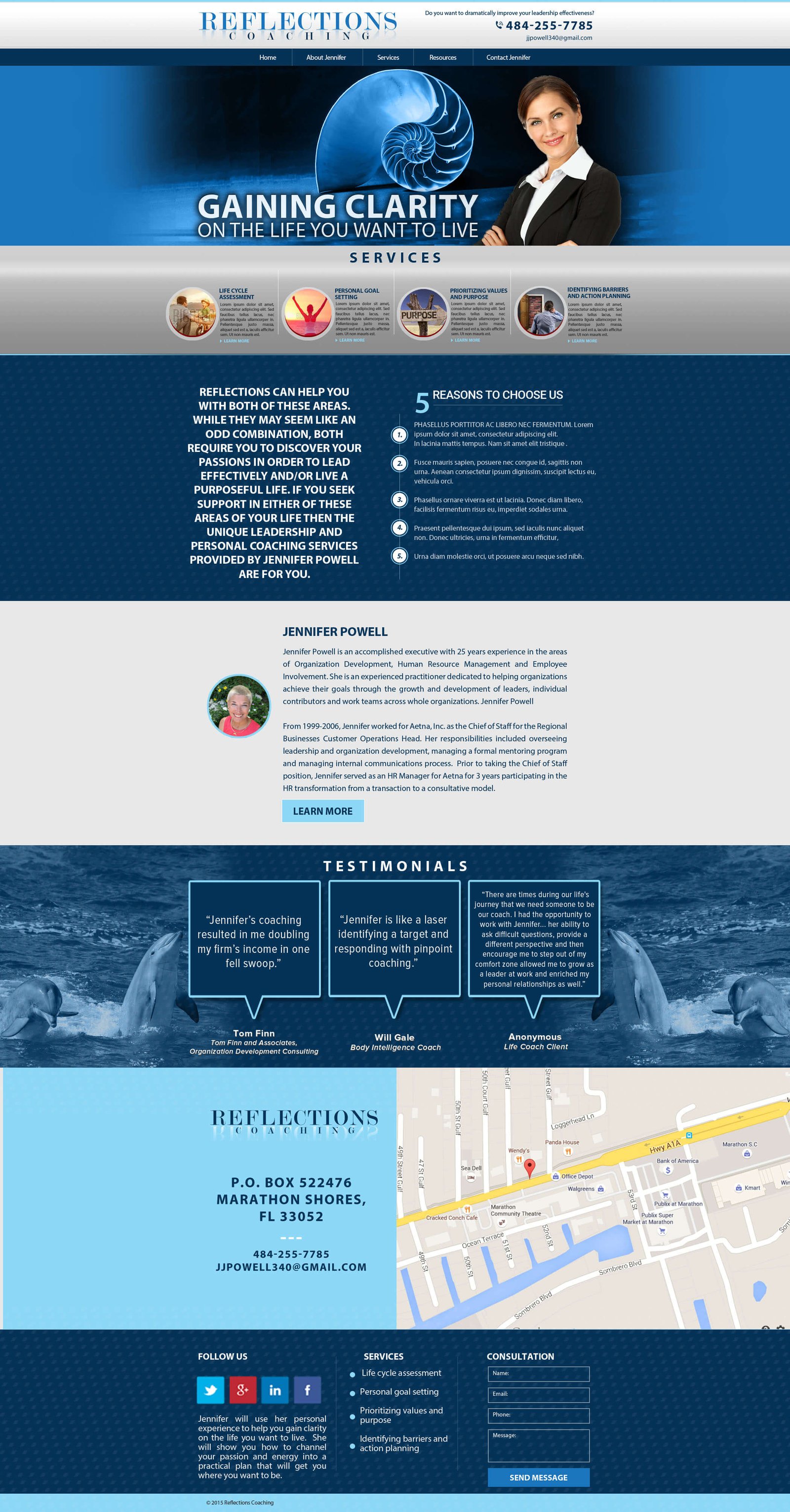 Jennifer Powell website screenshot