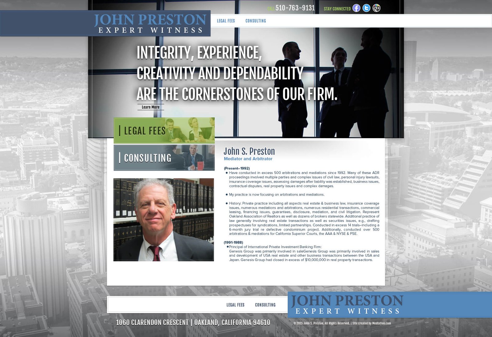 John Preston website screenshot
