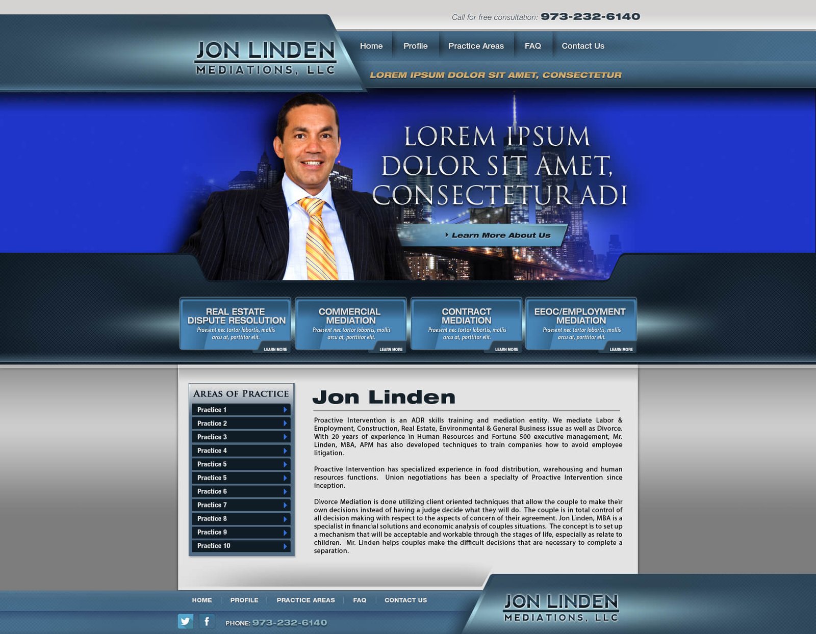 Jon Linden website screenshot