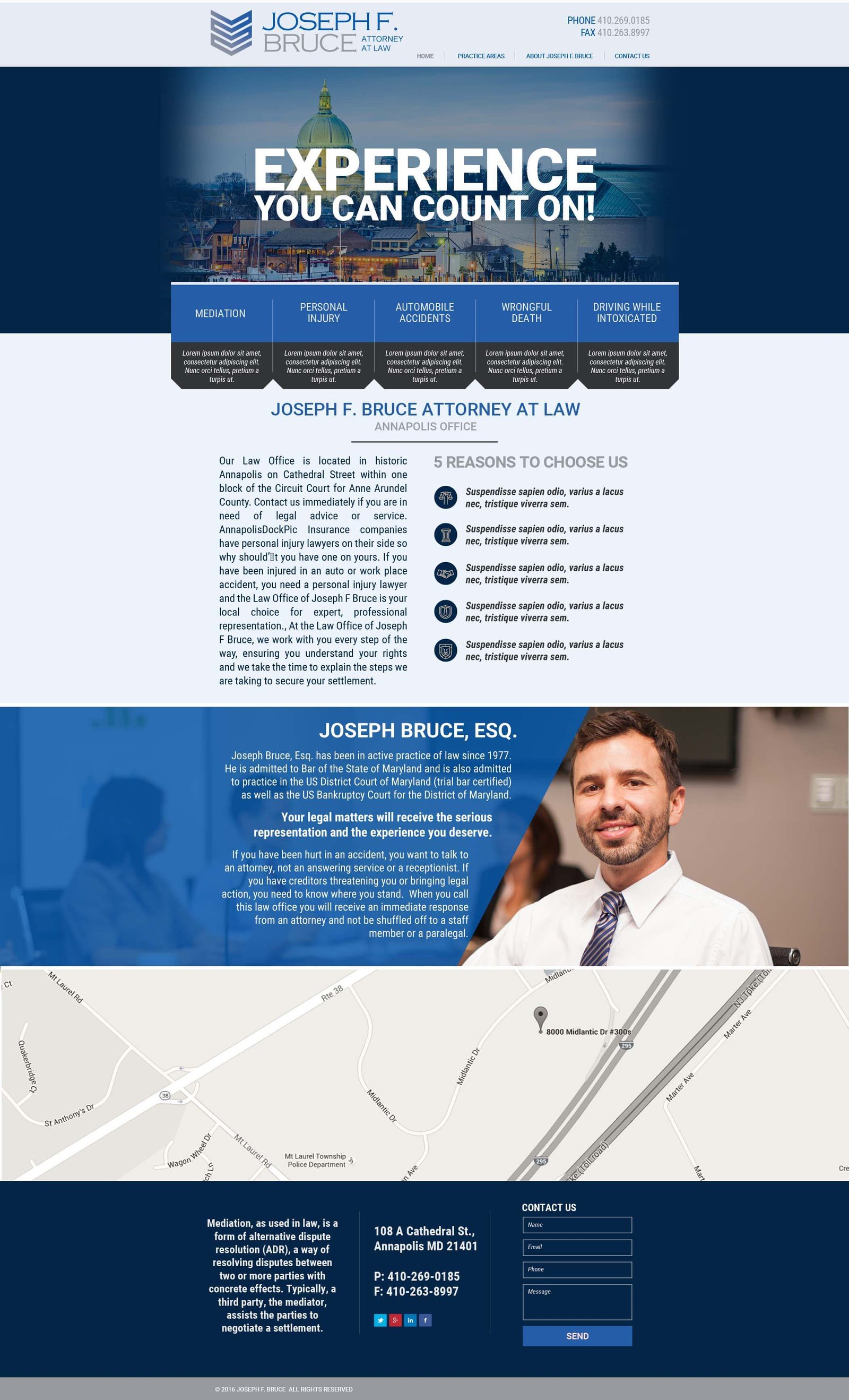 Joseph Bruce website screenshot