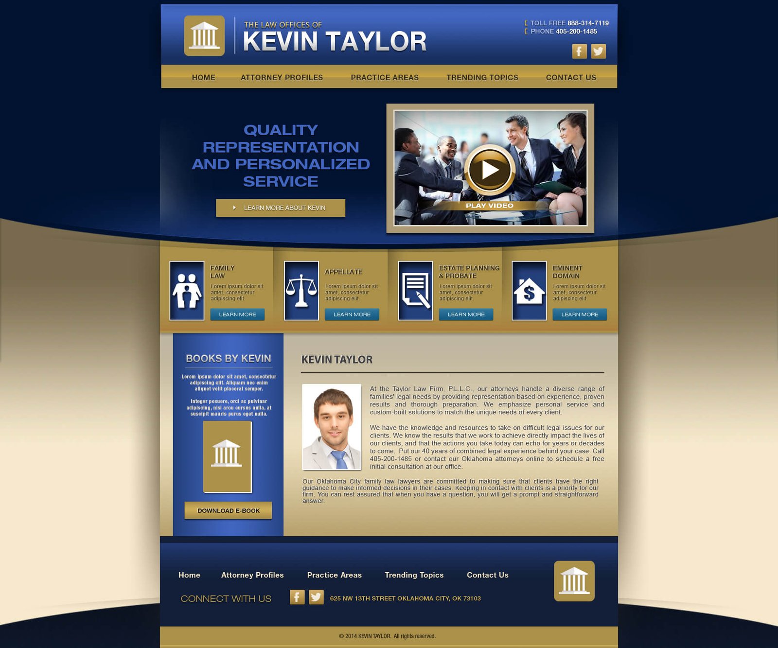 Kevin Taylor website screenshot