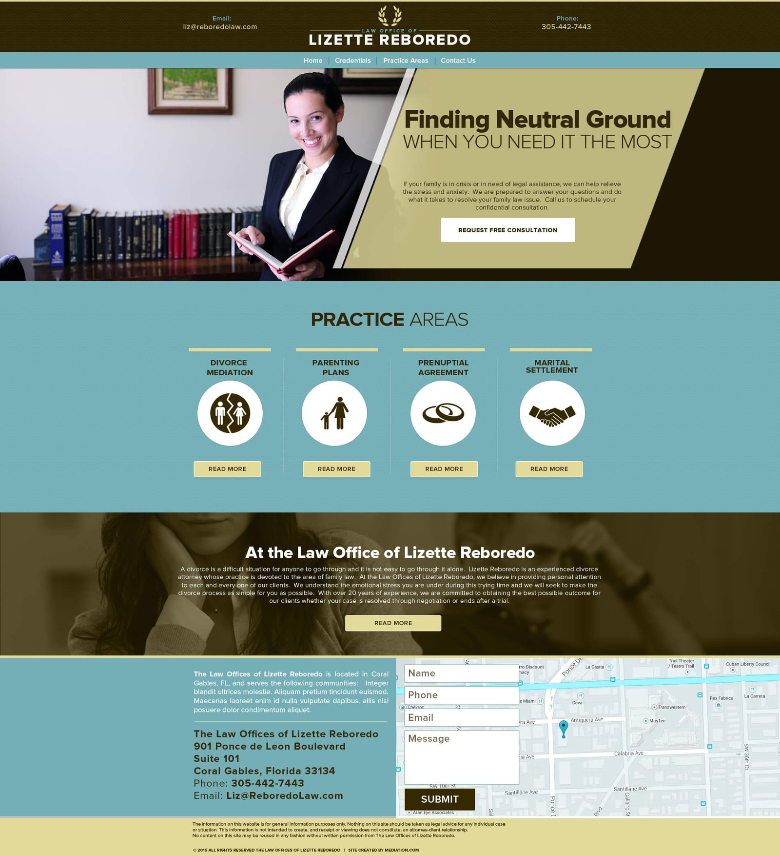 Lizette Reboredo website screenshot