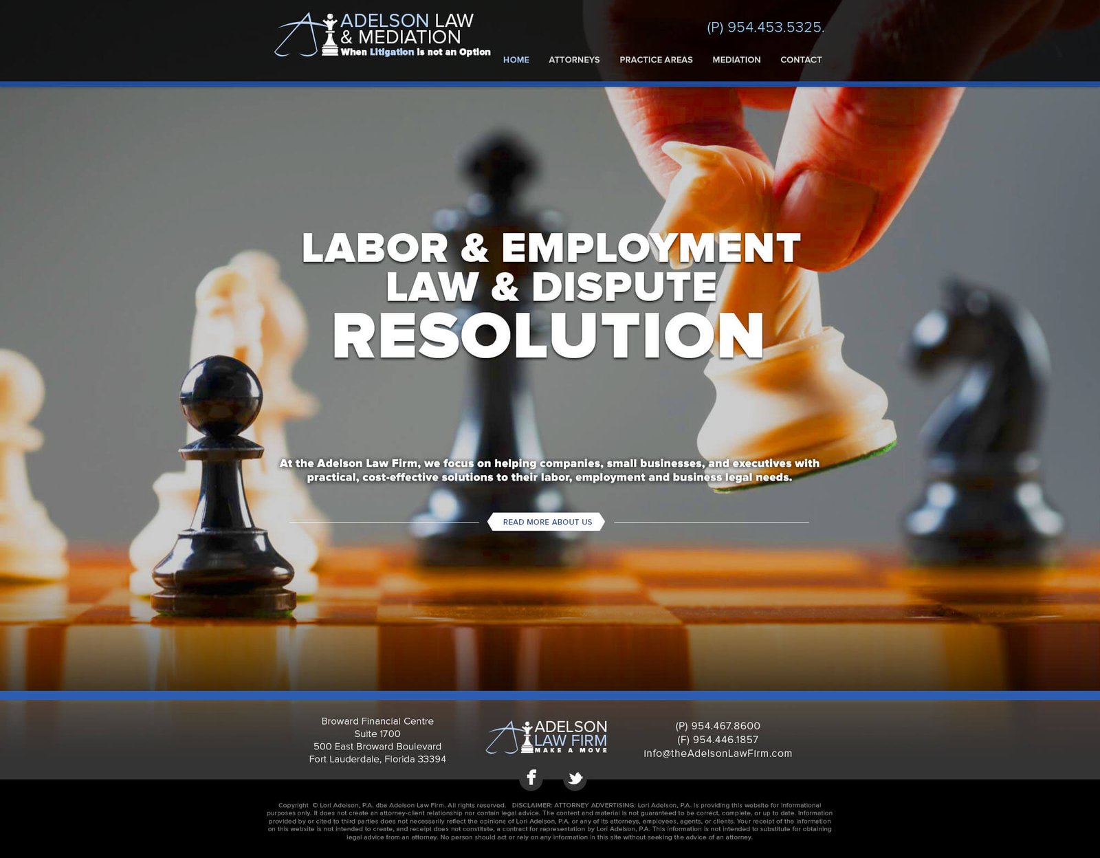 Lori Adelson website screenshot
