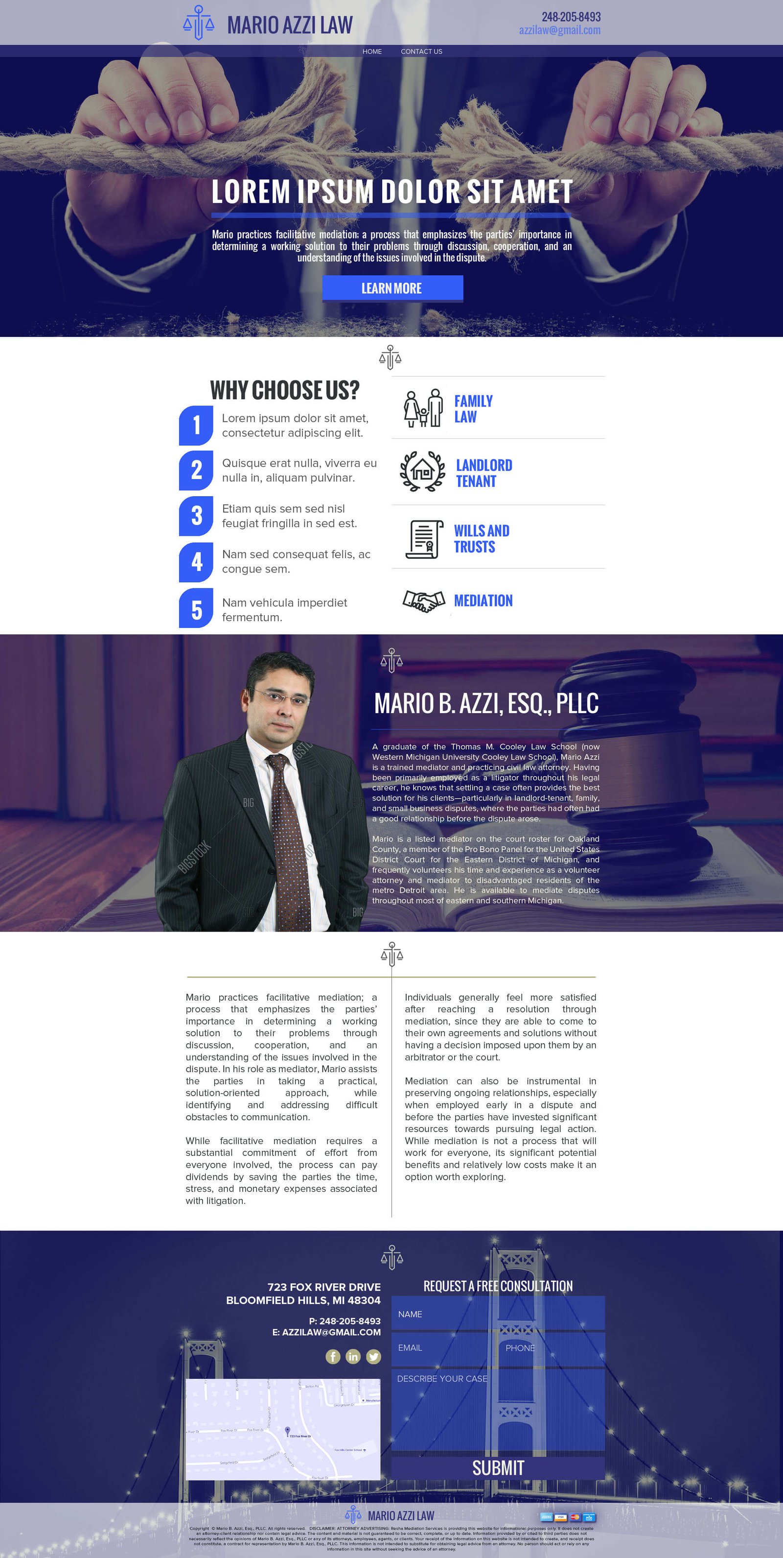 Mario Azzi website screenshot