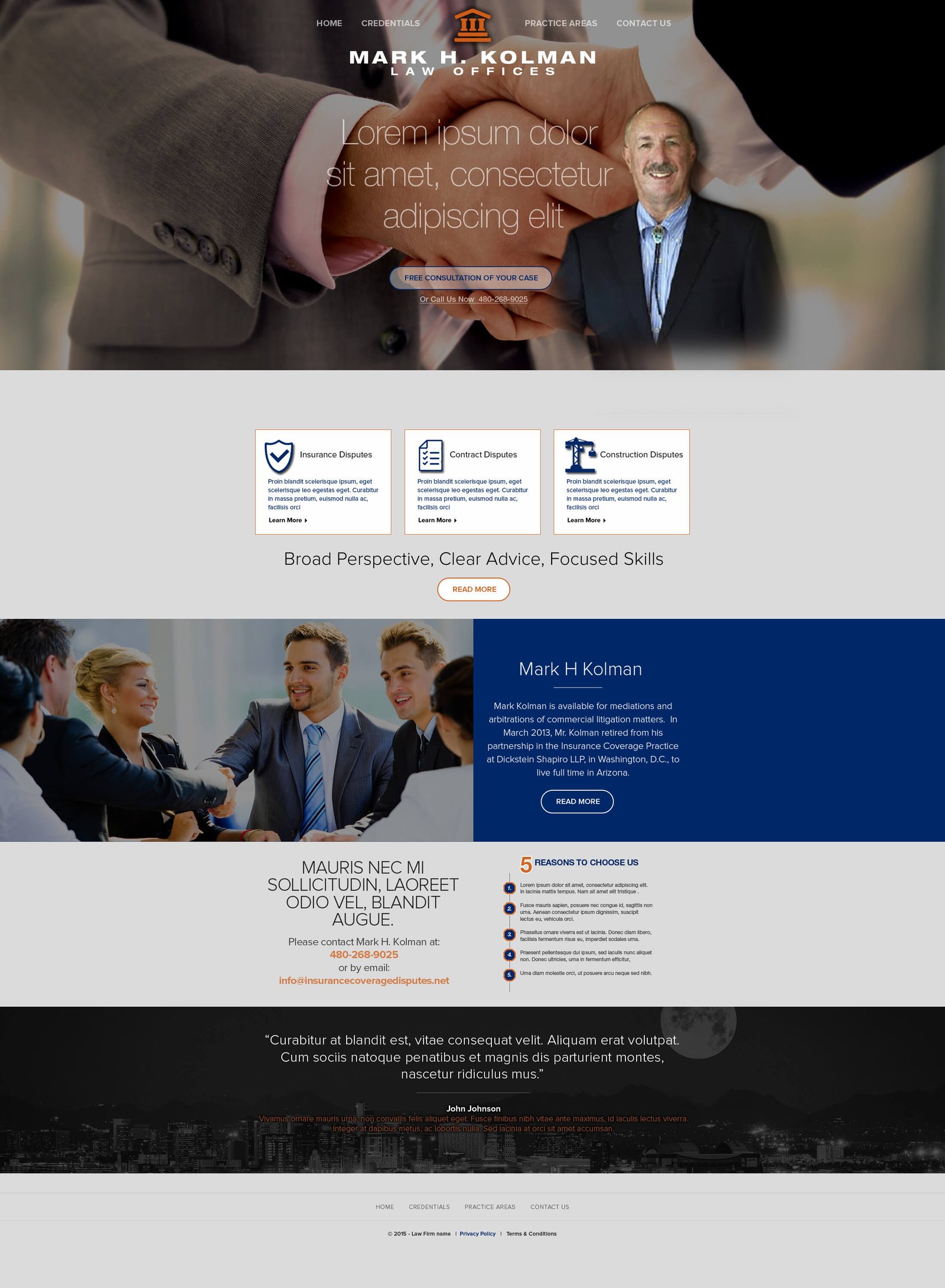 Mark Kolman website screenshot