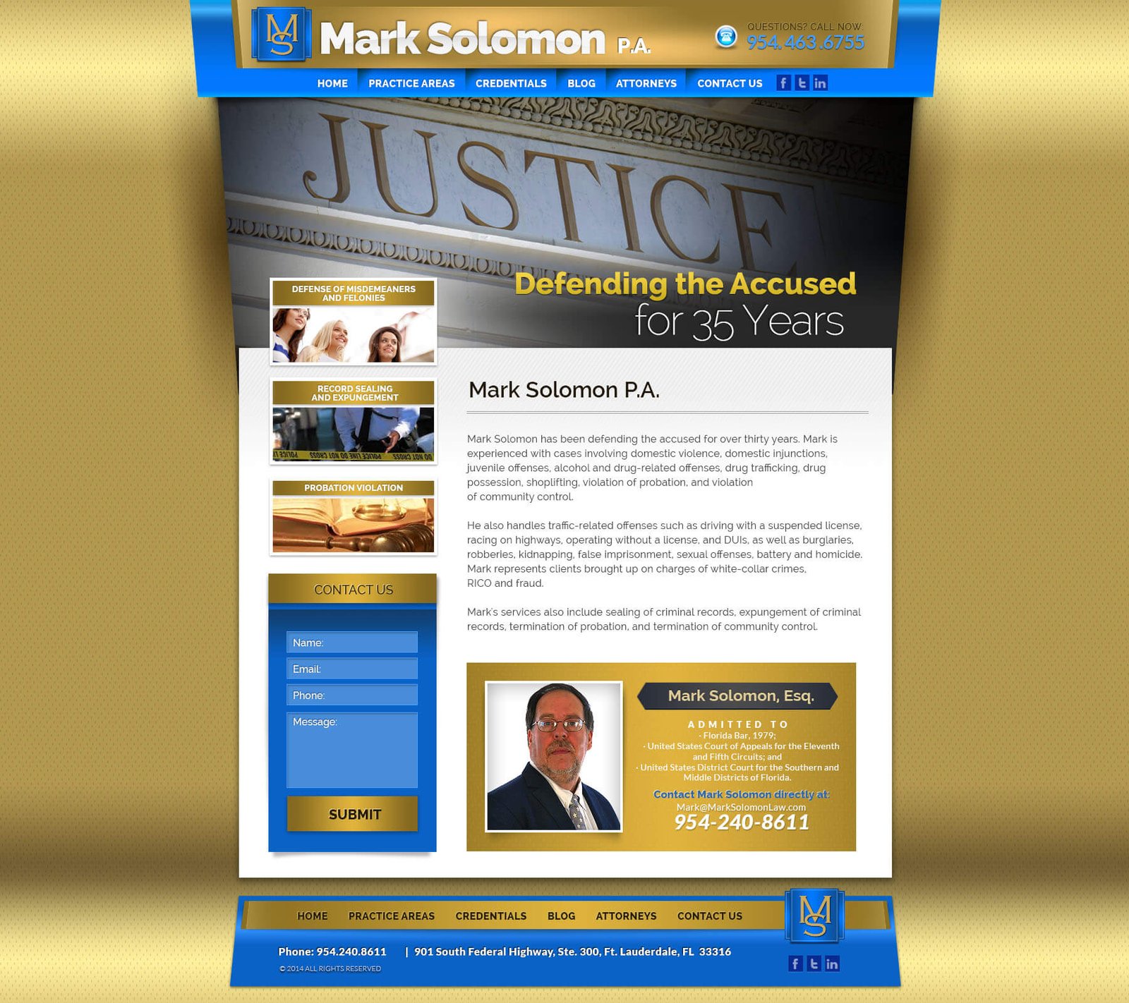 Mark Solomon website screenshot