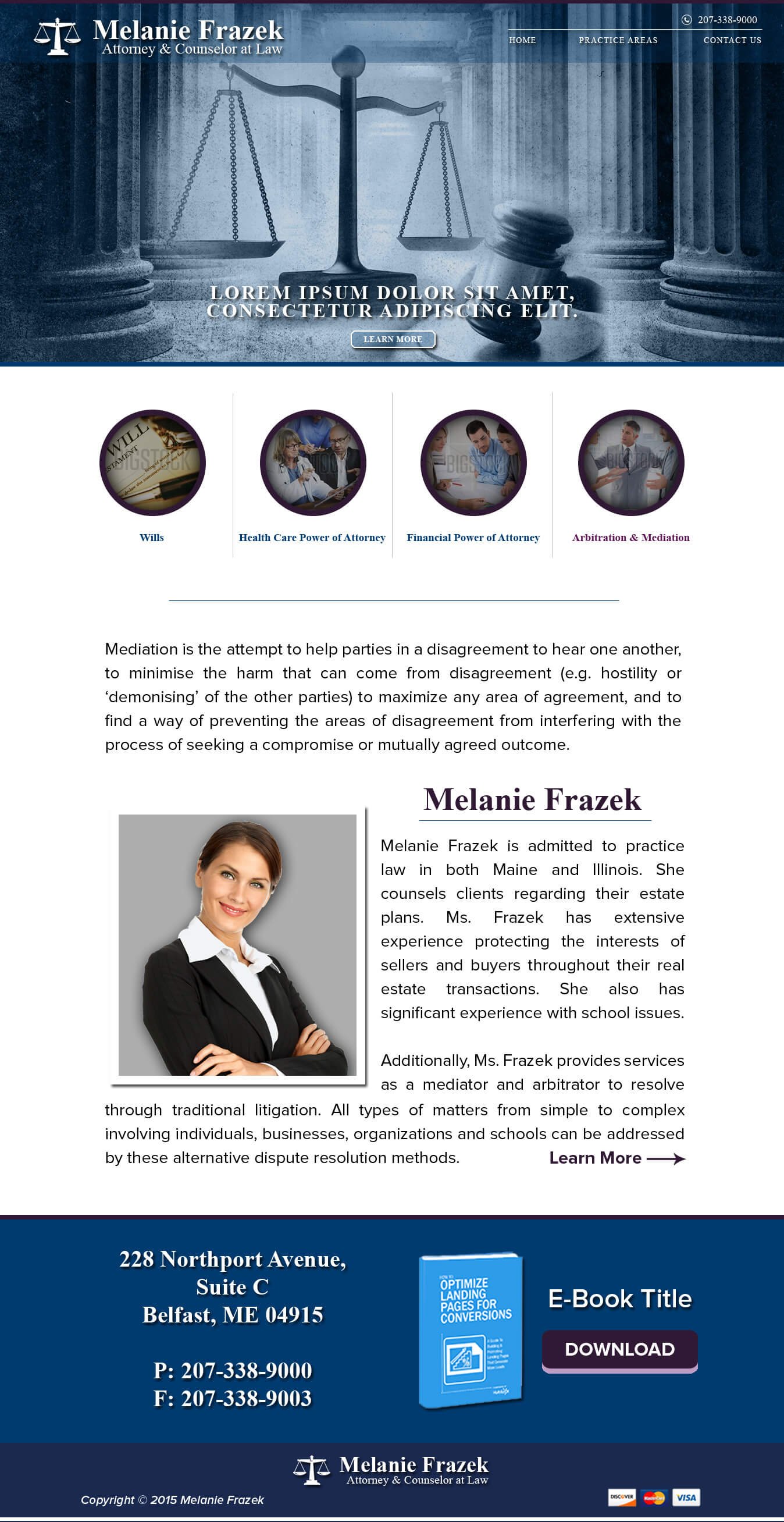 Melanie Frazek website screenshot