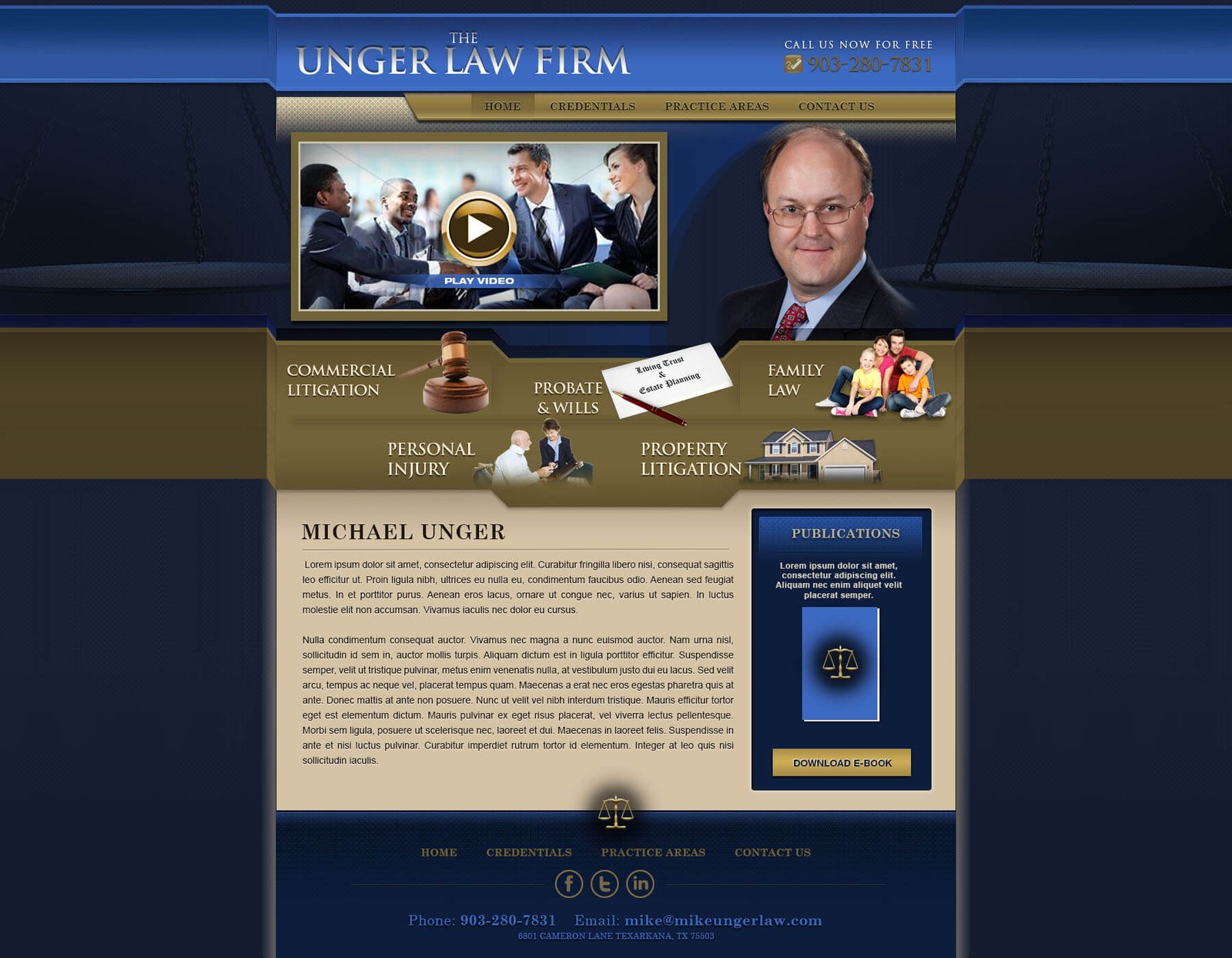 Michael Unger website screenshot