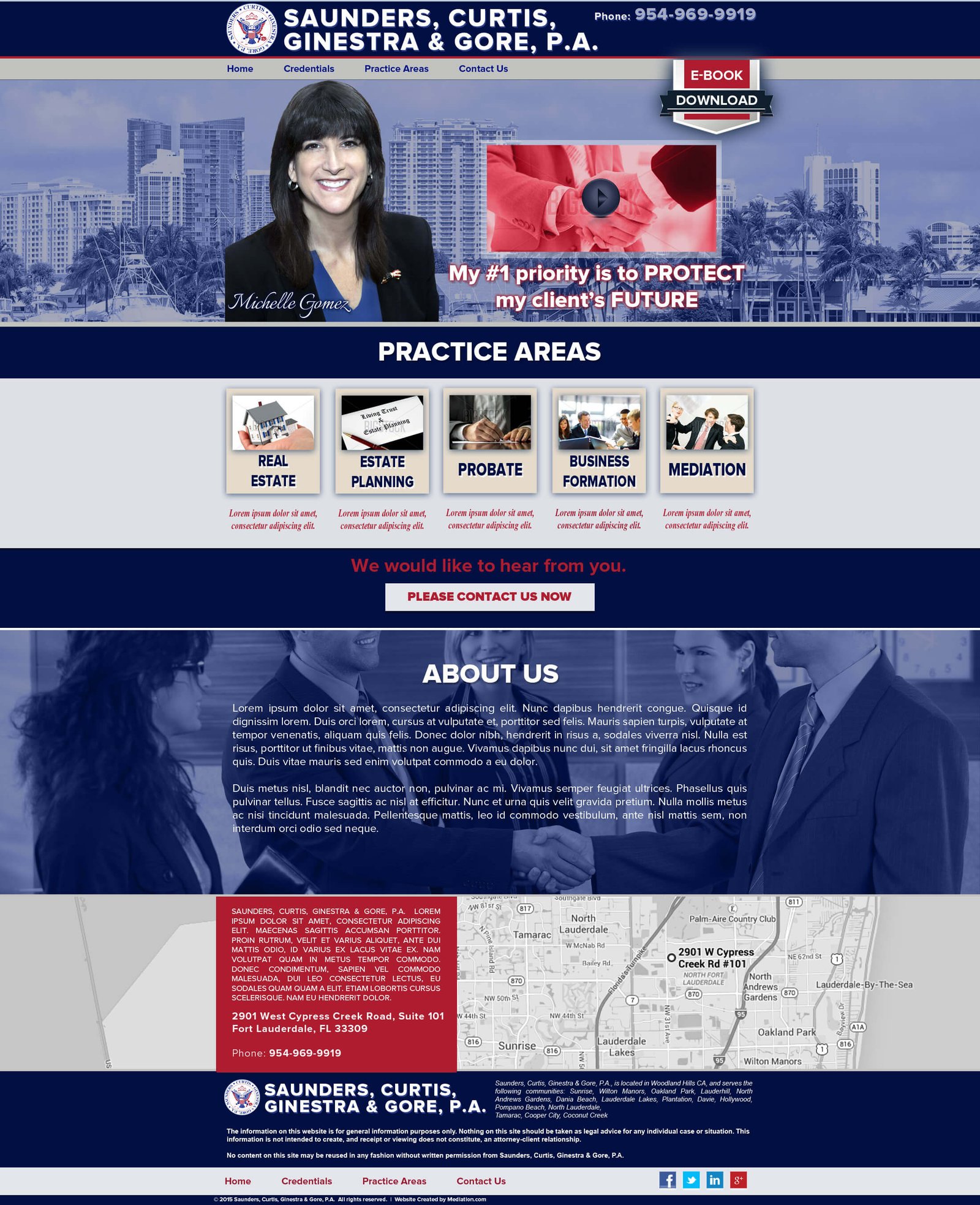 Michelle Gomez website screenshot