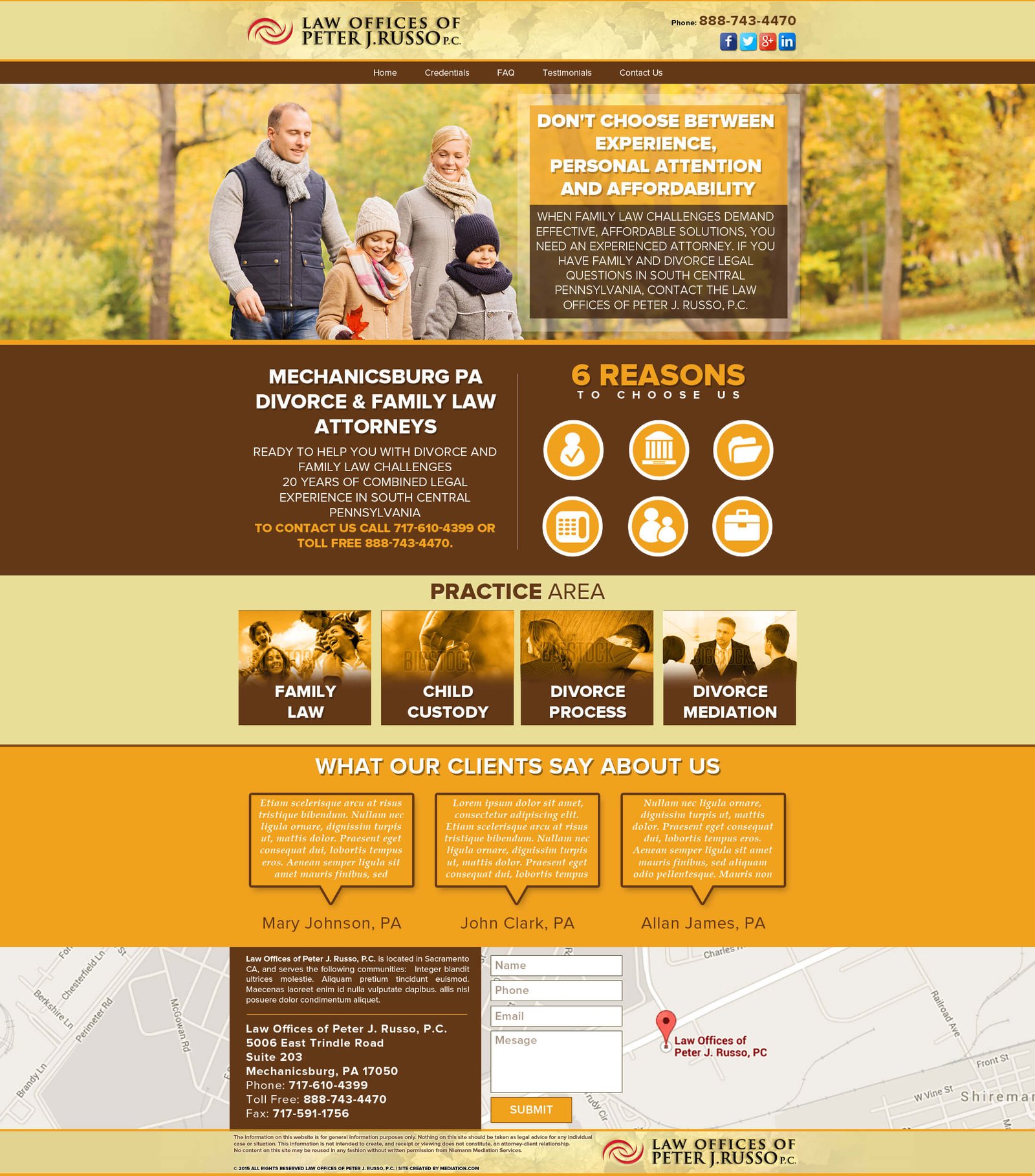 Peter Russo website screenshot