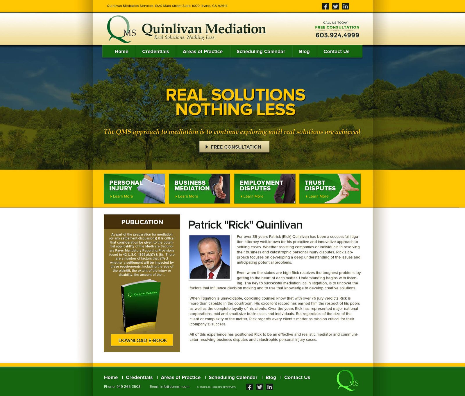 Quin Livan website screenshot