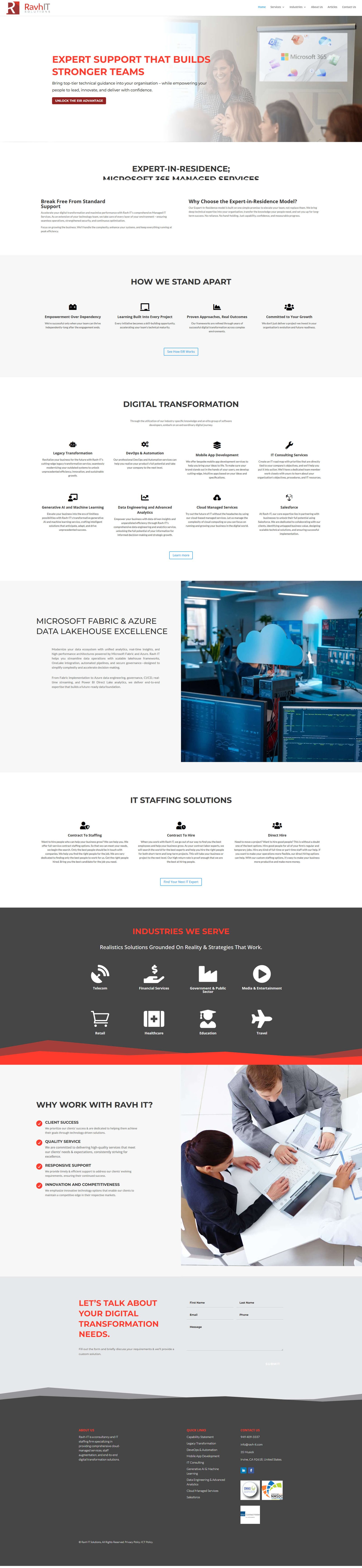 Ravh IT website screenshot