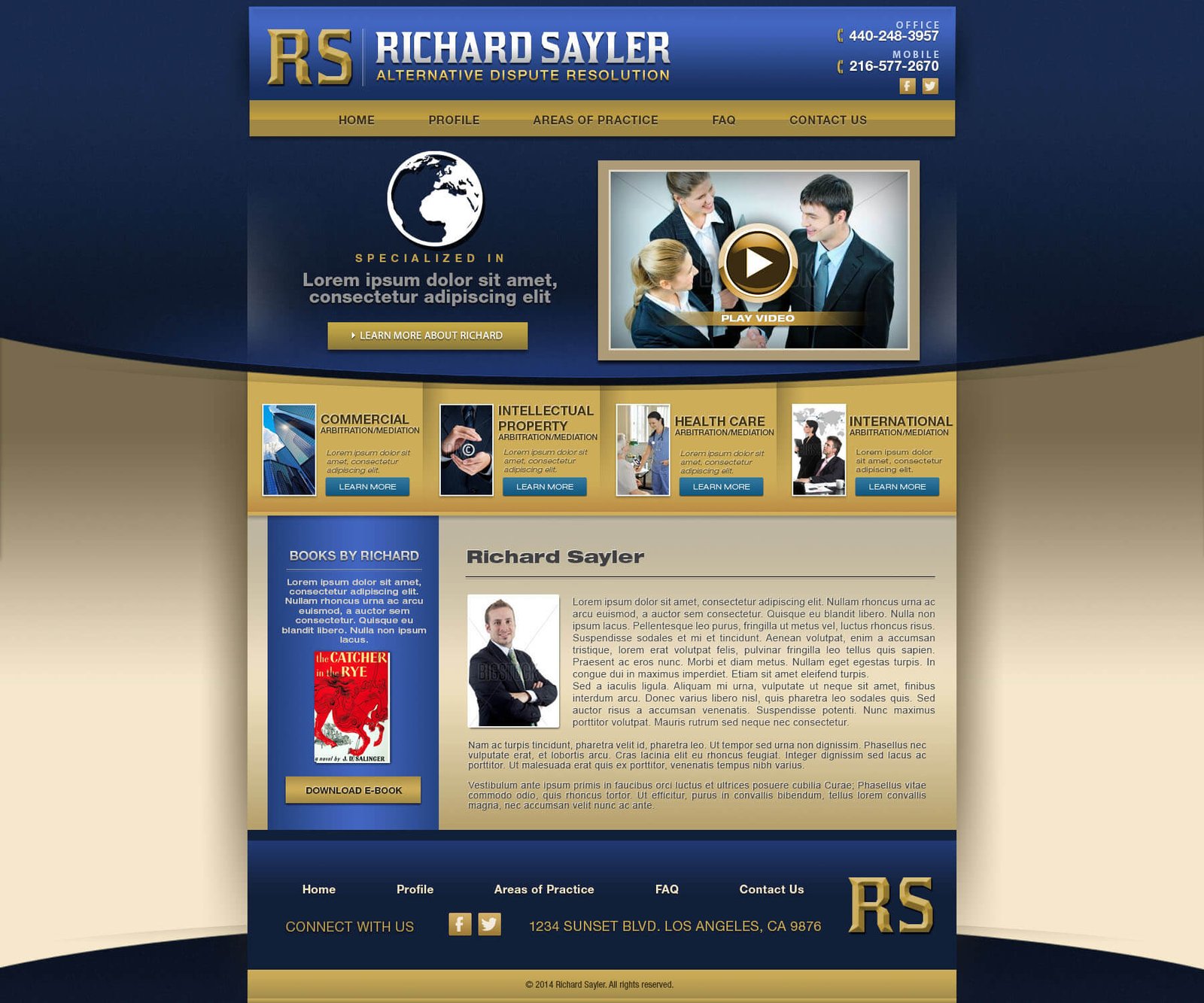 Richard Sayler website screenshot