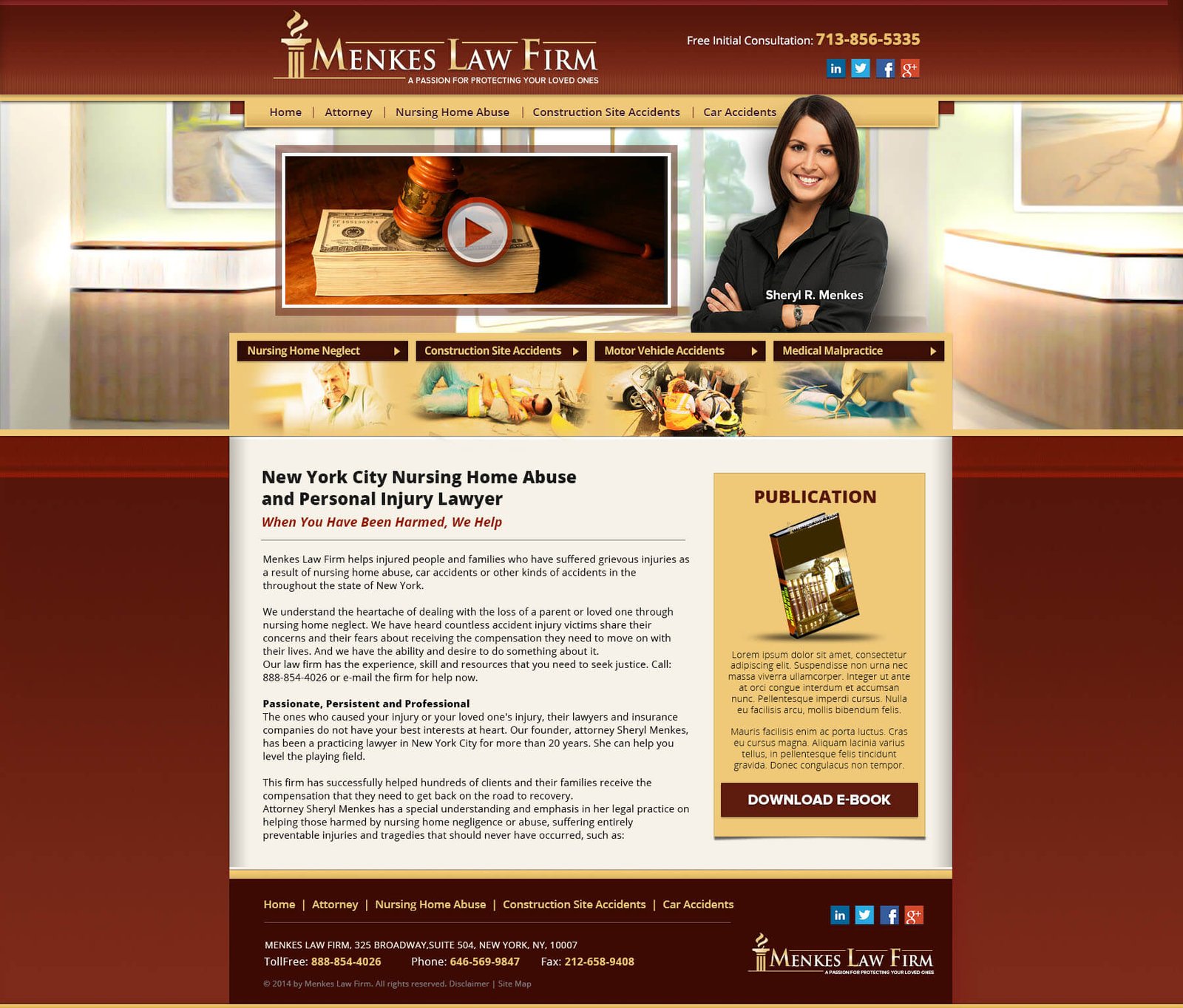 Sheryl Menkes website screenshot