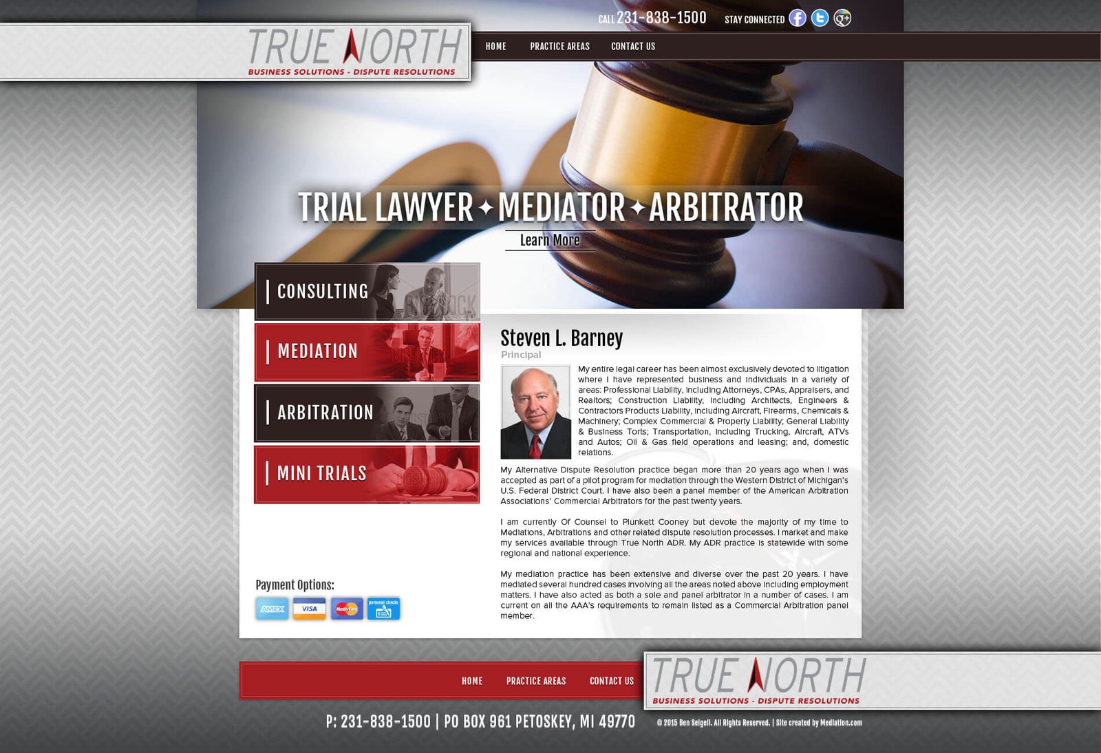 Steven Barney website screenshot