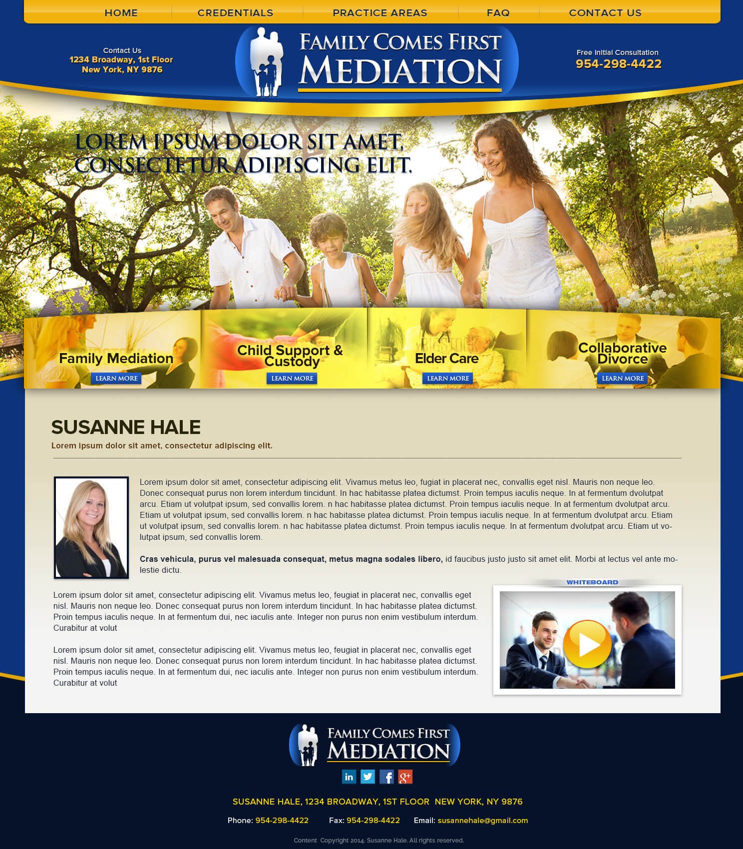 Susanne Hale website screenshot