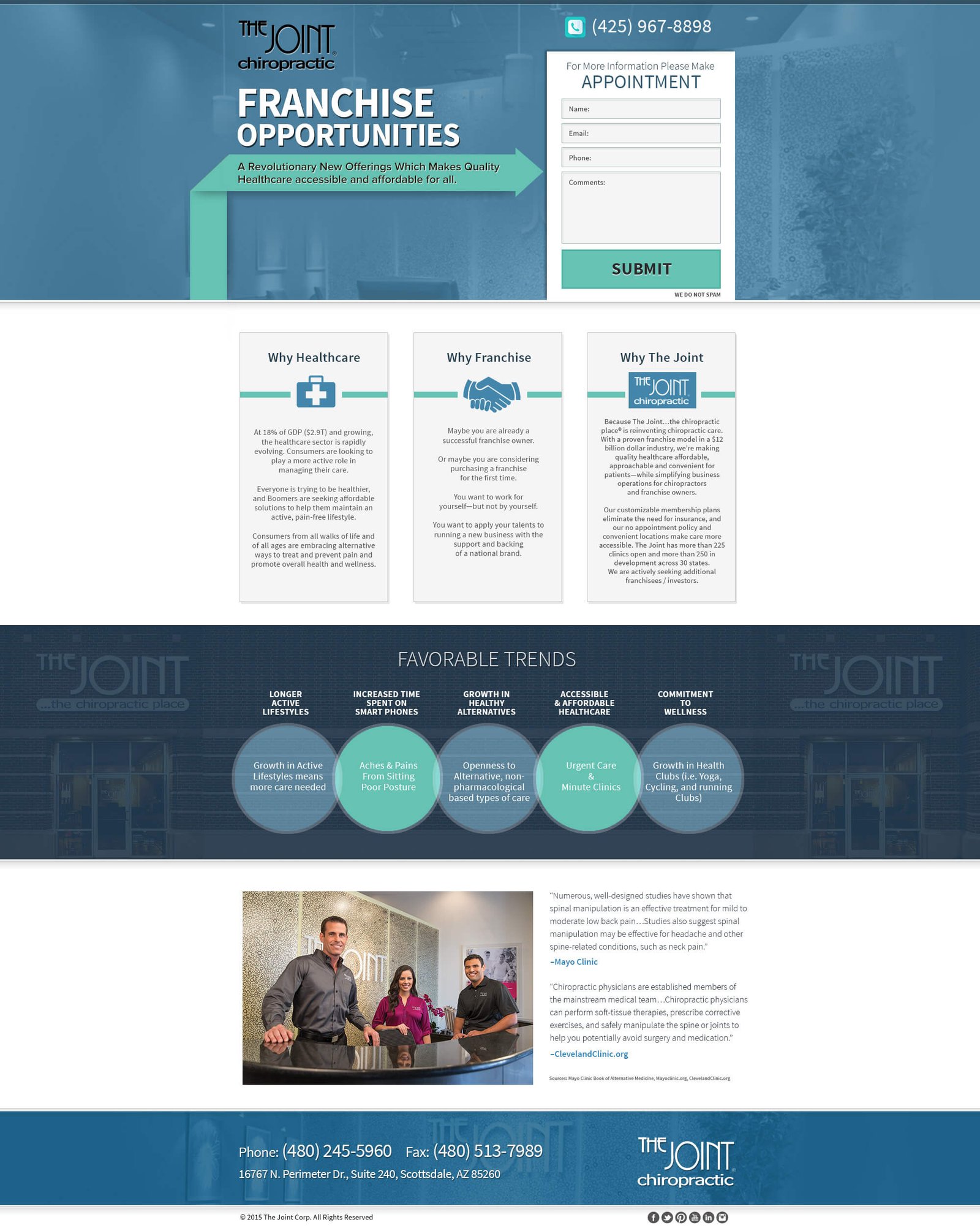 The Joint website screenshot