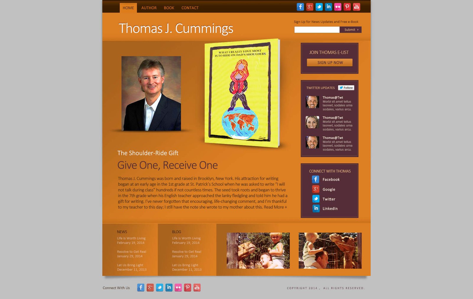 Thomas Cummings website screenshot