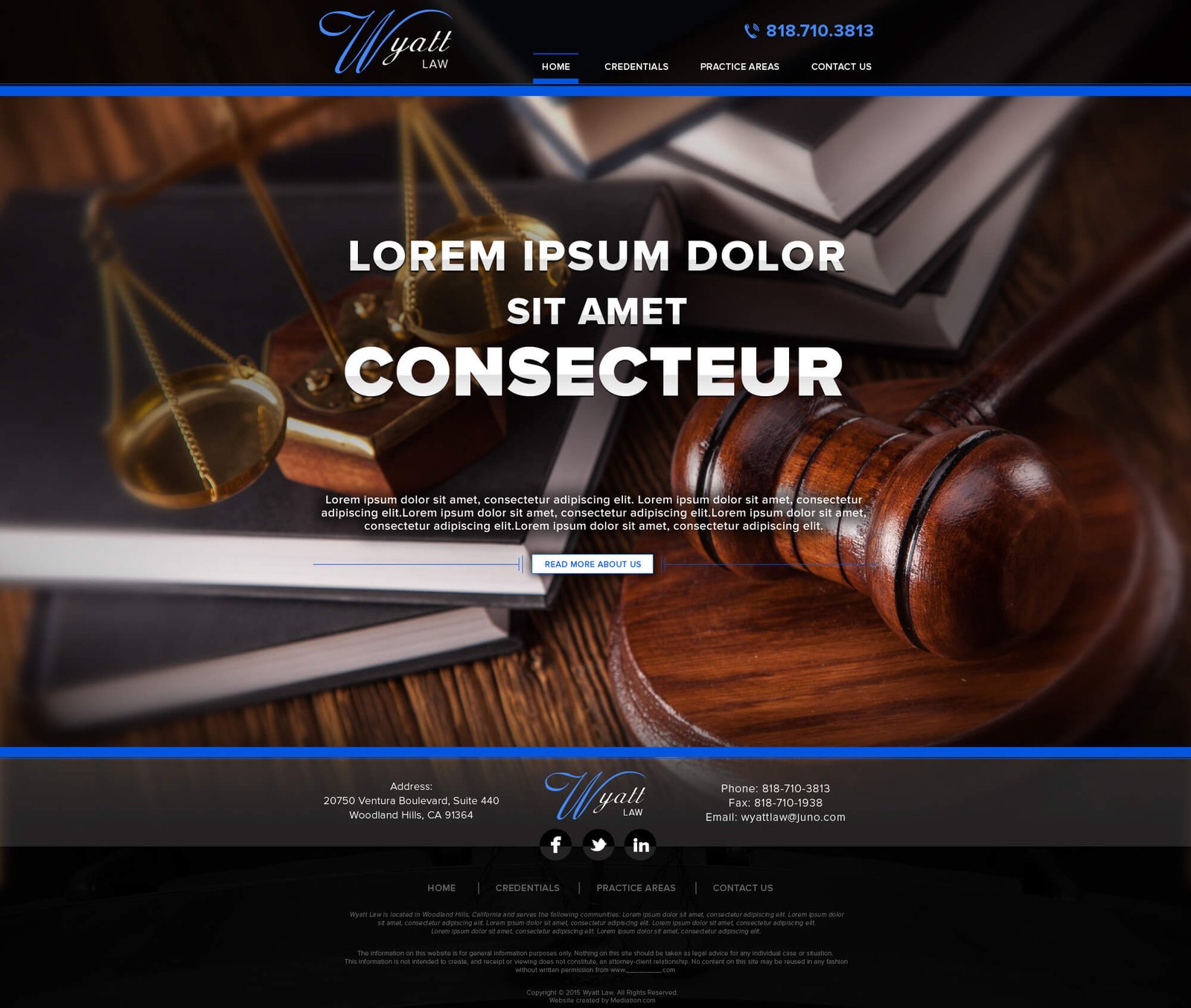 Wyatt Law website screenshot