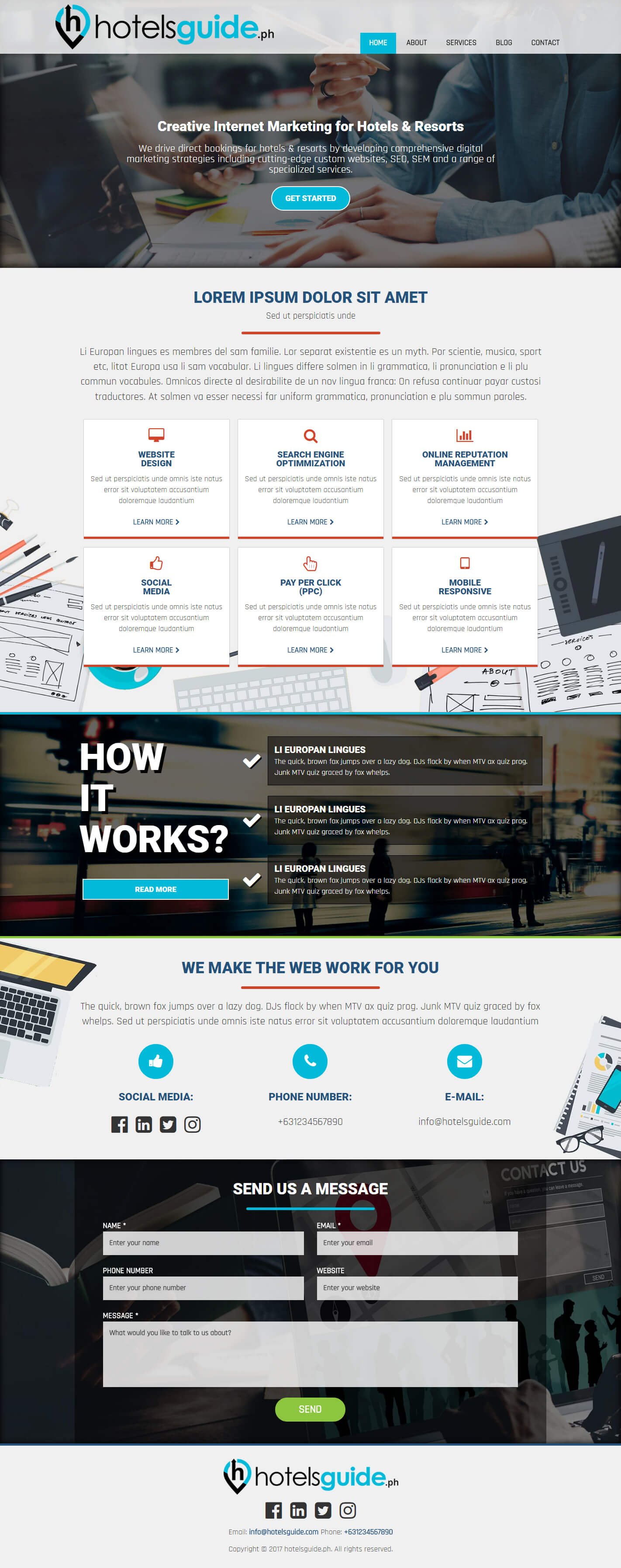 hotels guide website screenshot