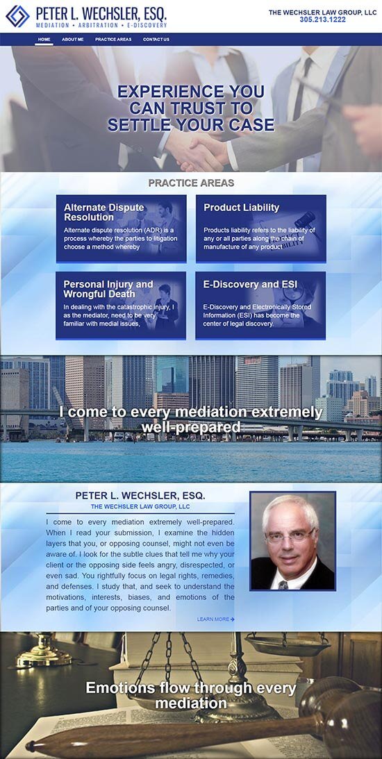 wechsler law group website screenshot