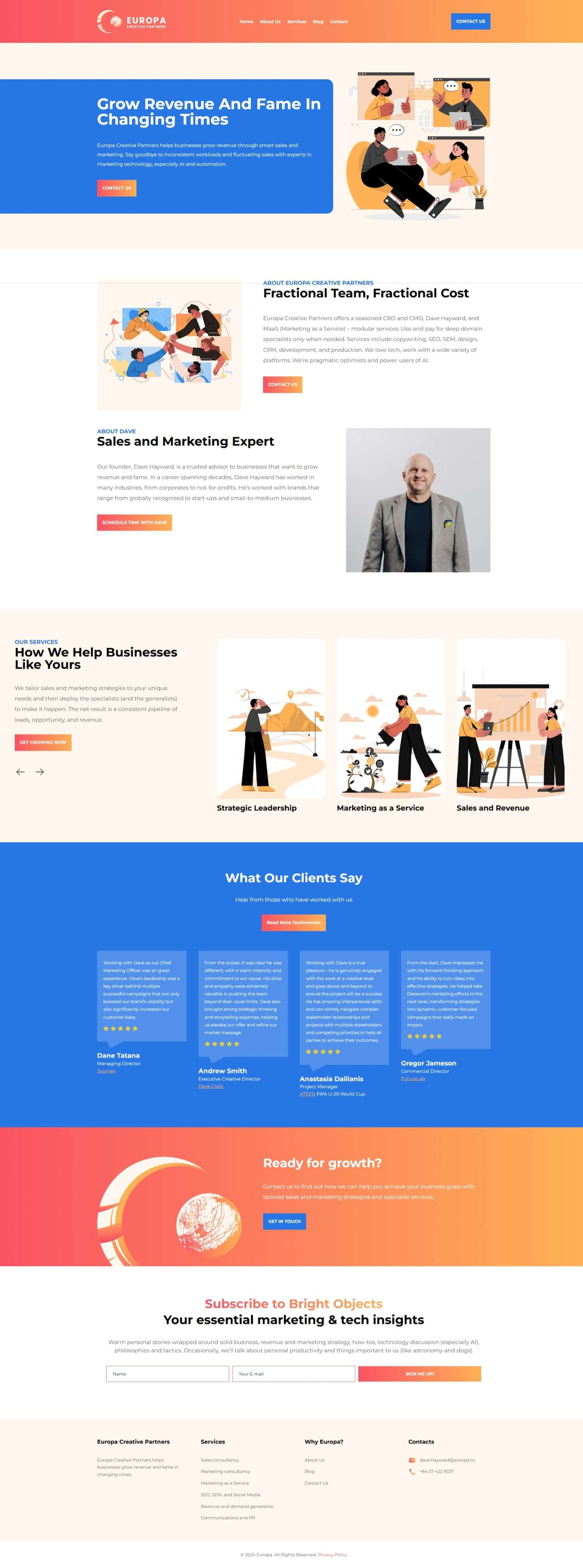 europa.nz website screenshot