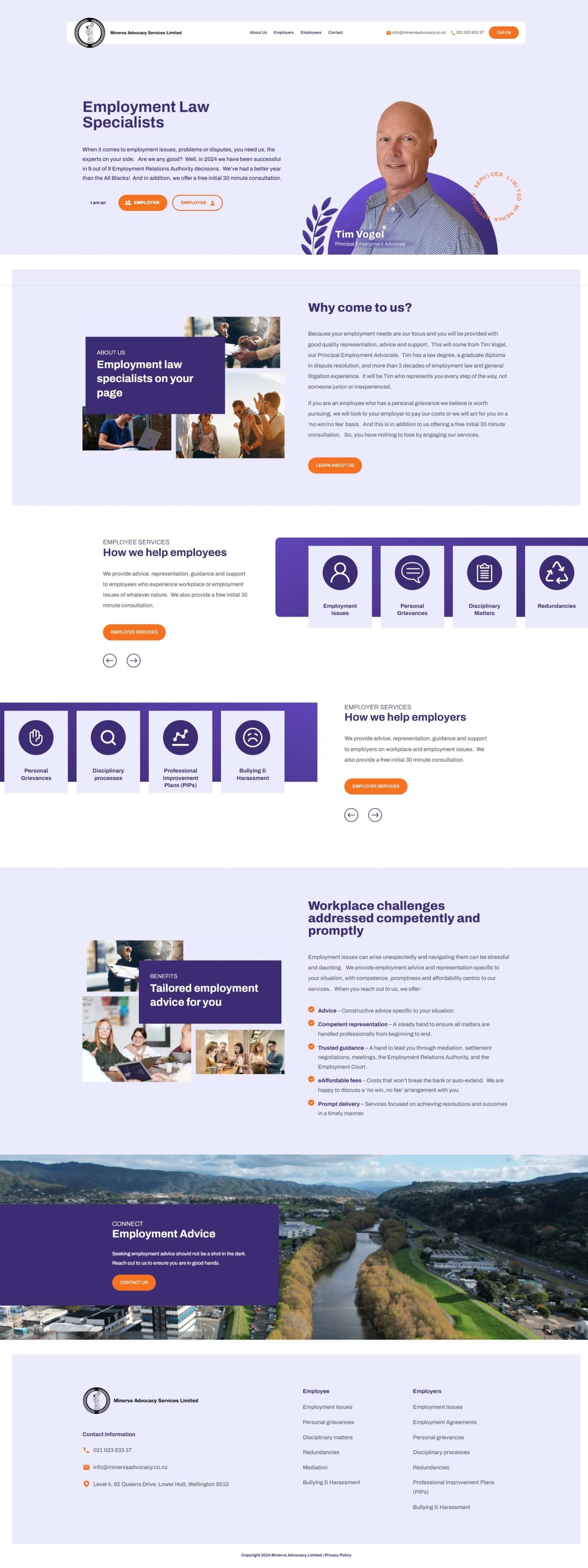 minervaadvocacy.co.nz website screenshot