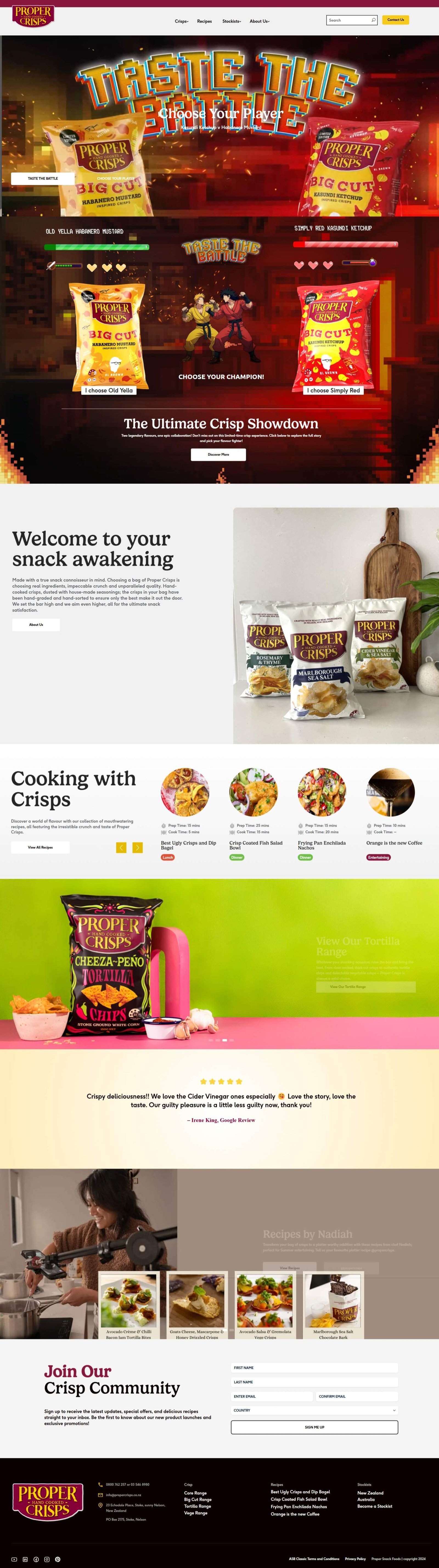 propercrisps.com website screenshot