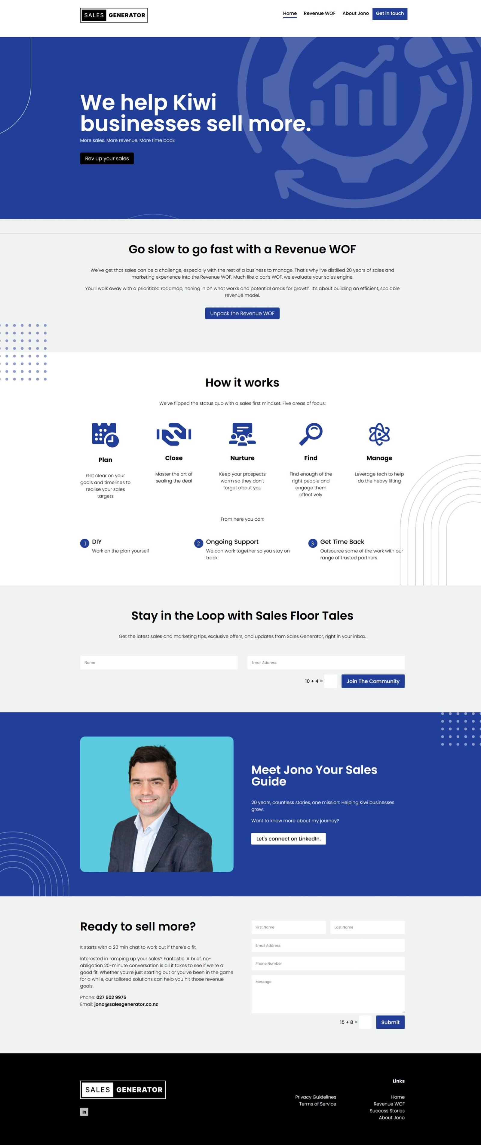 salesgenerator.co.nz website screenshot