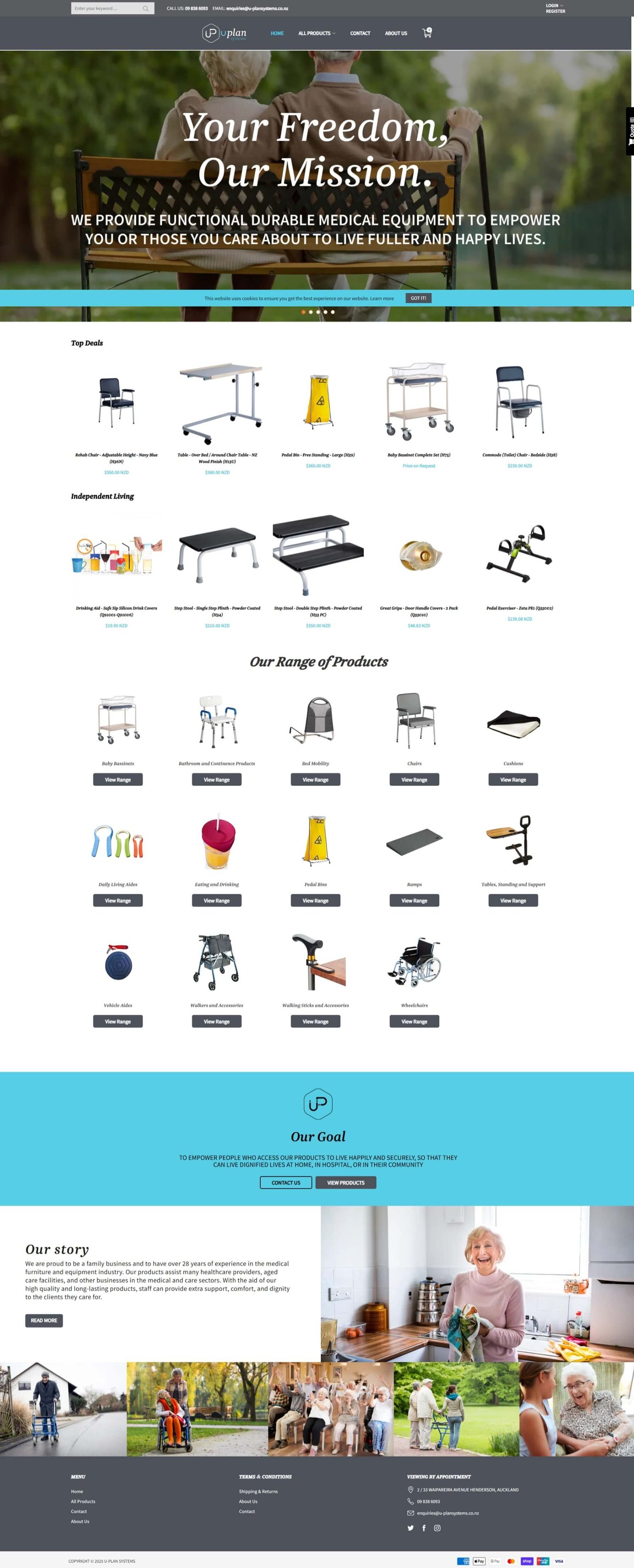 u-plansystems.co.nz website screenshot